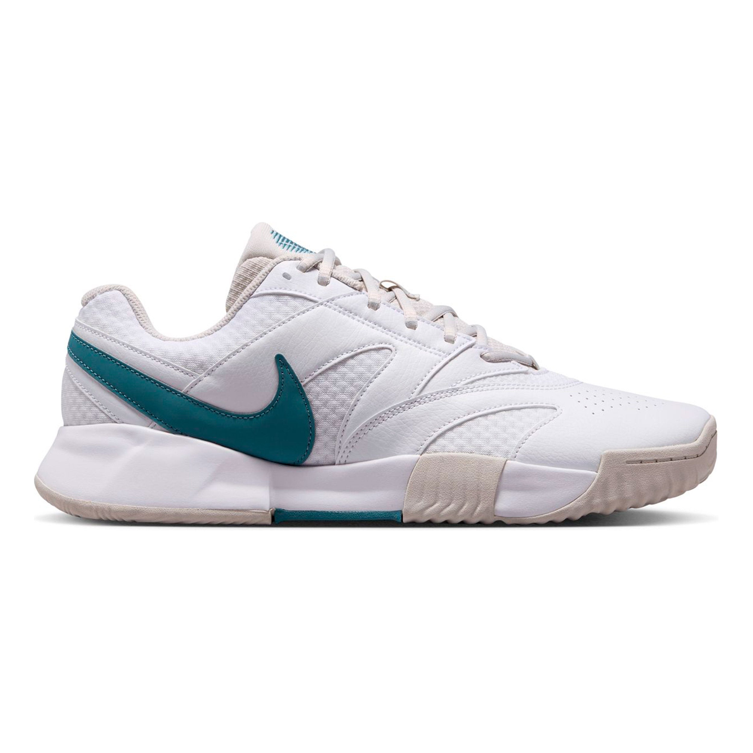 Nike Court Lite 4 Chaussure terre battue Hommes - blanc, bleu petrol