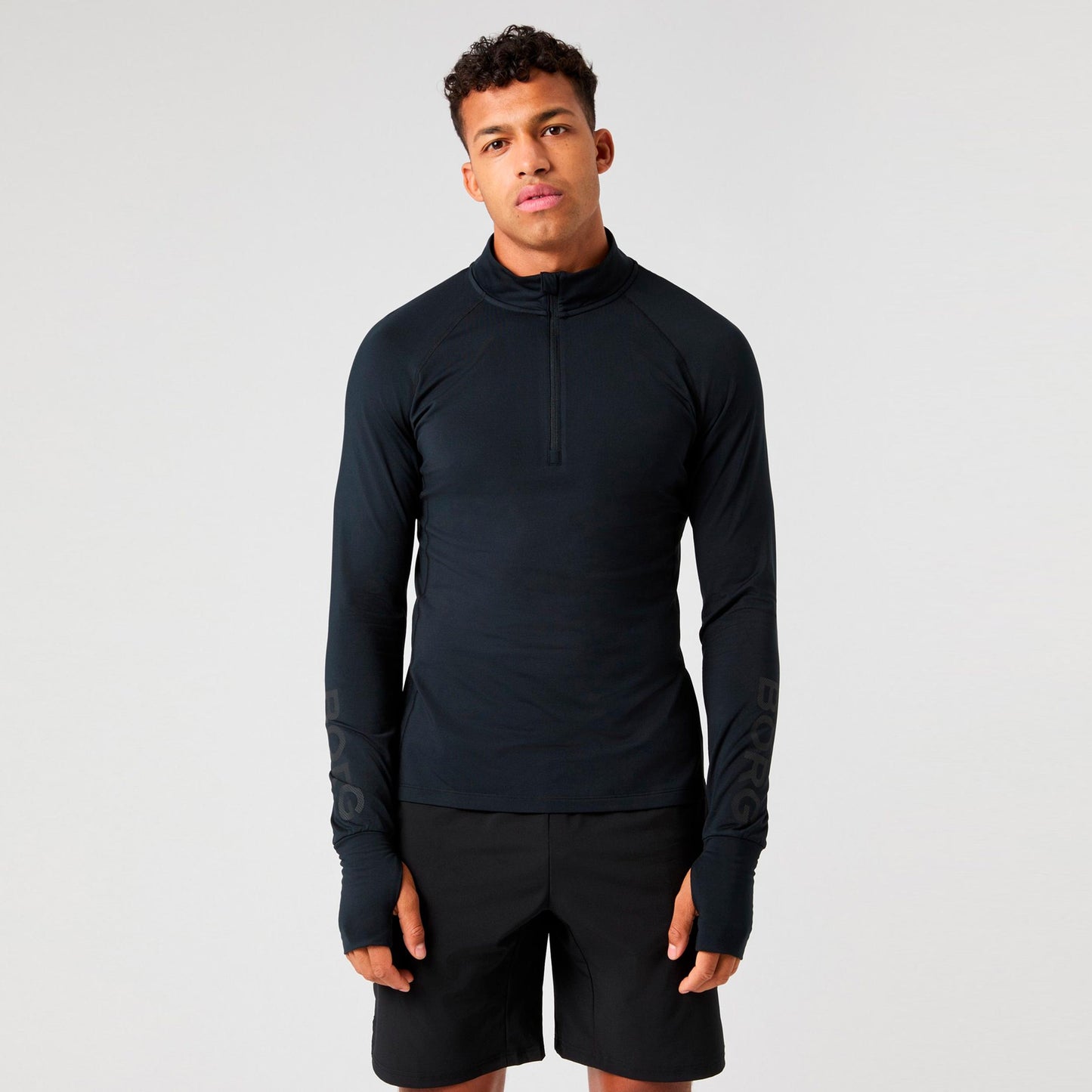 Björn Borg Midlayer Half Zip Haut manches longues Hommes - noir, noir