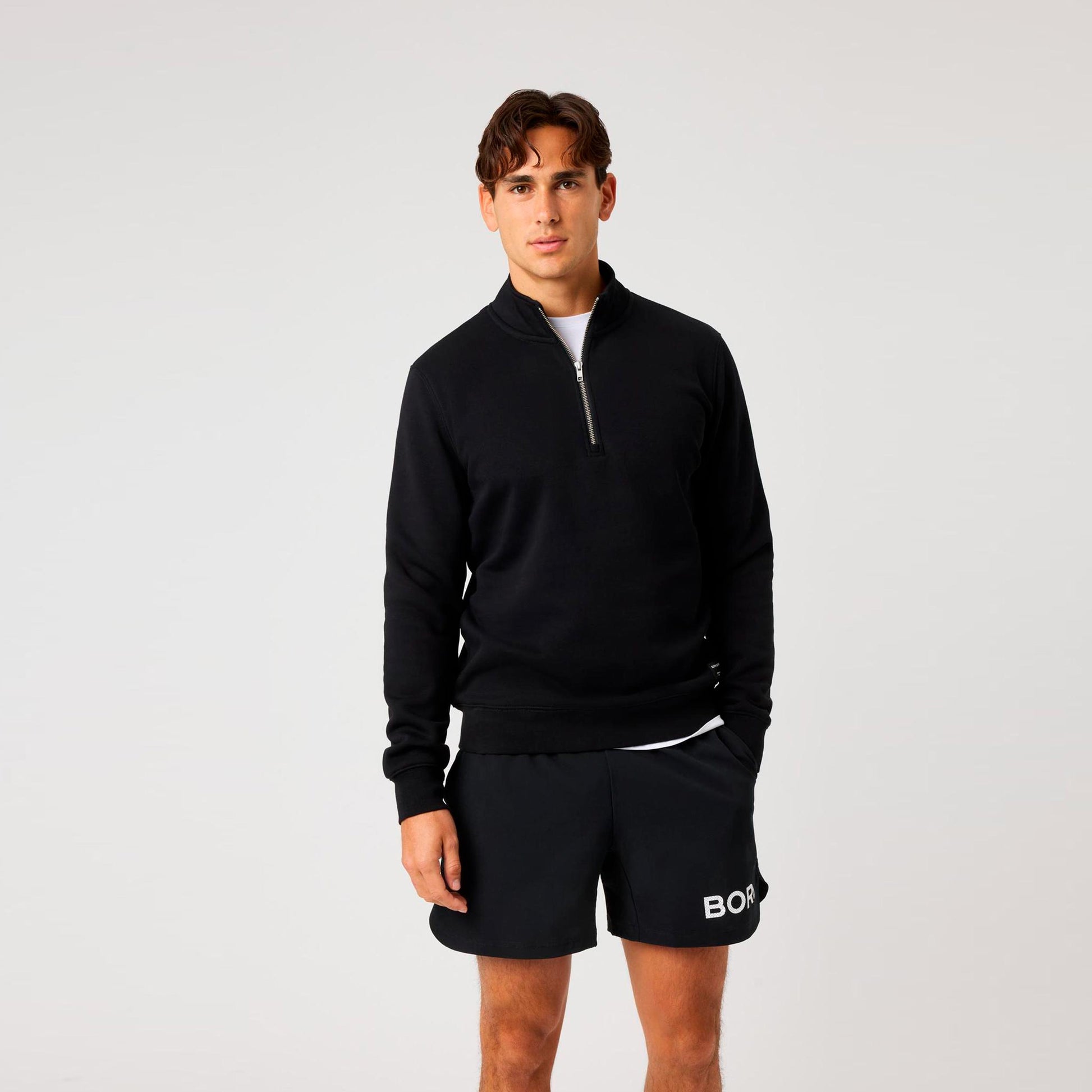 Björn Borg Centre Half Zip Sweat-shirt Hommes - noir
