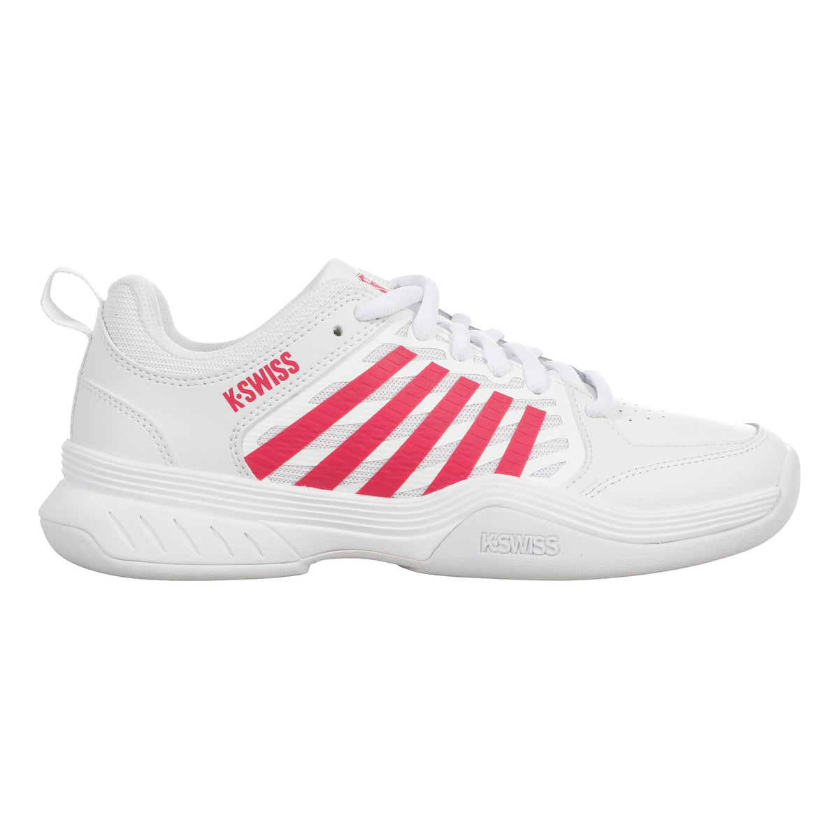 K-Swiss Court Express 2 Chaussure moquette Femmes - blanc, rouge foncé