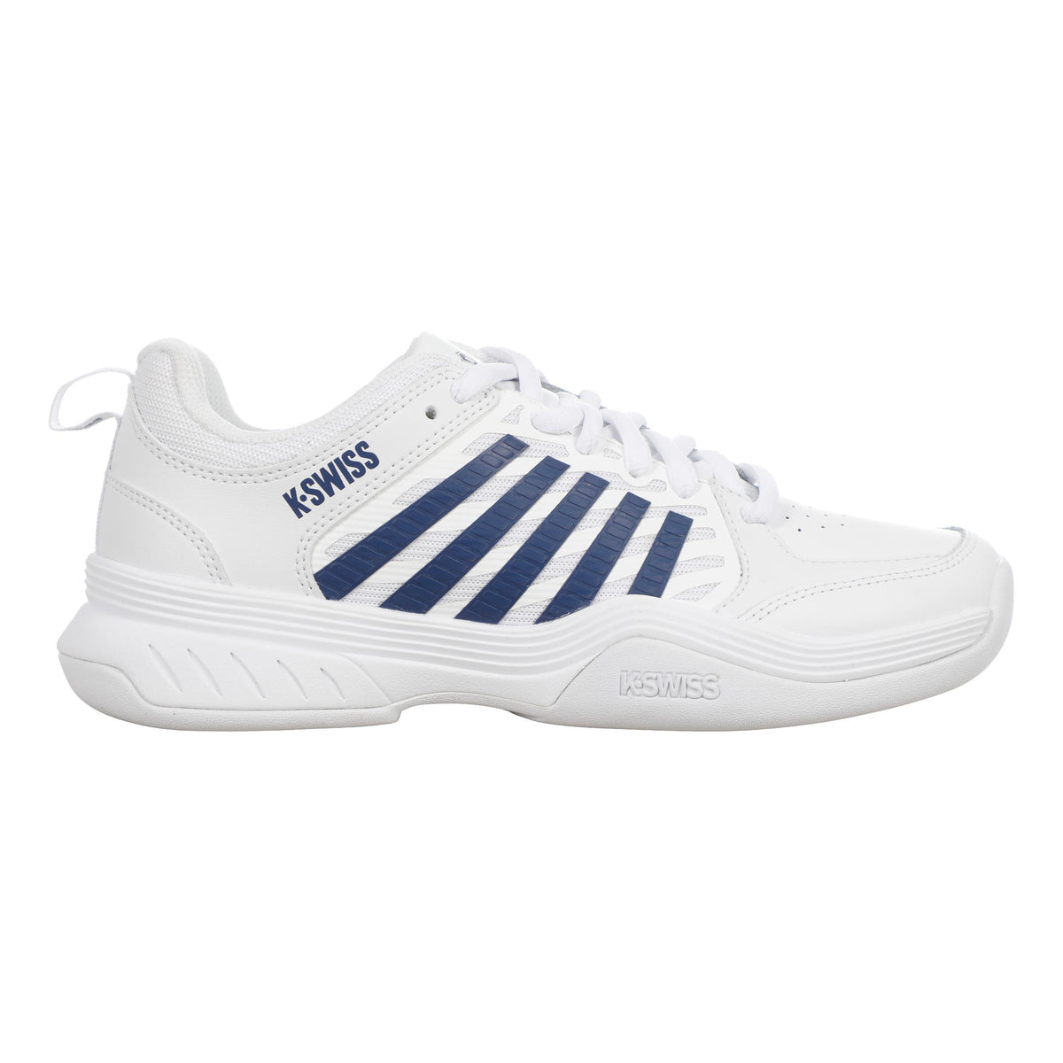 K-Swiss Court Express 2 Chaussure moquette Enfants - blanc, bleu foncé