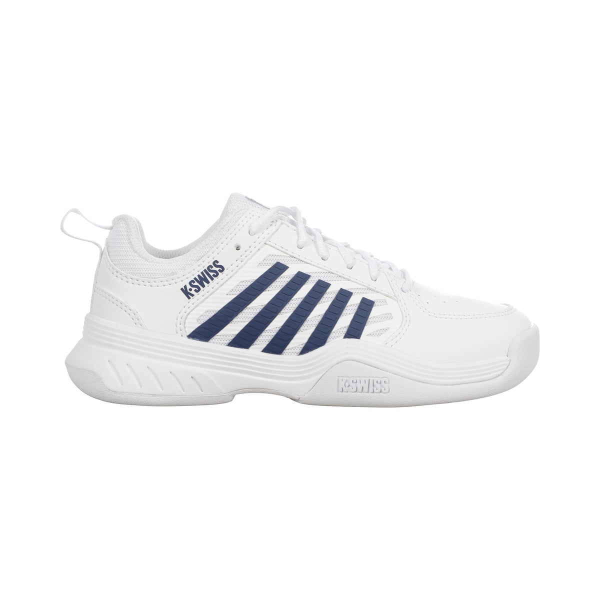 K-Swiss Court Express 2 Chaussure moquette Enfants - blanc, bleu foncé