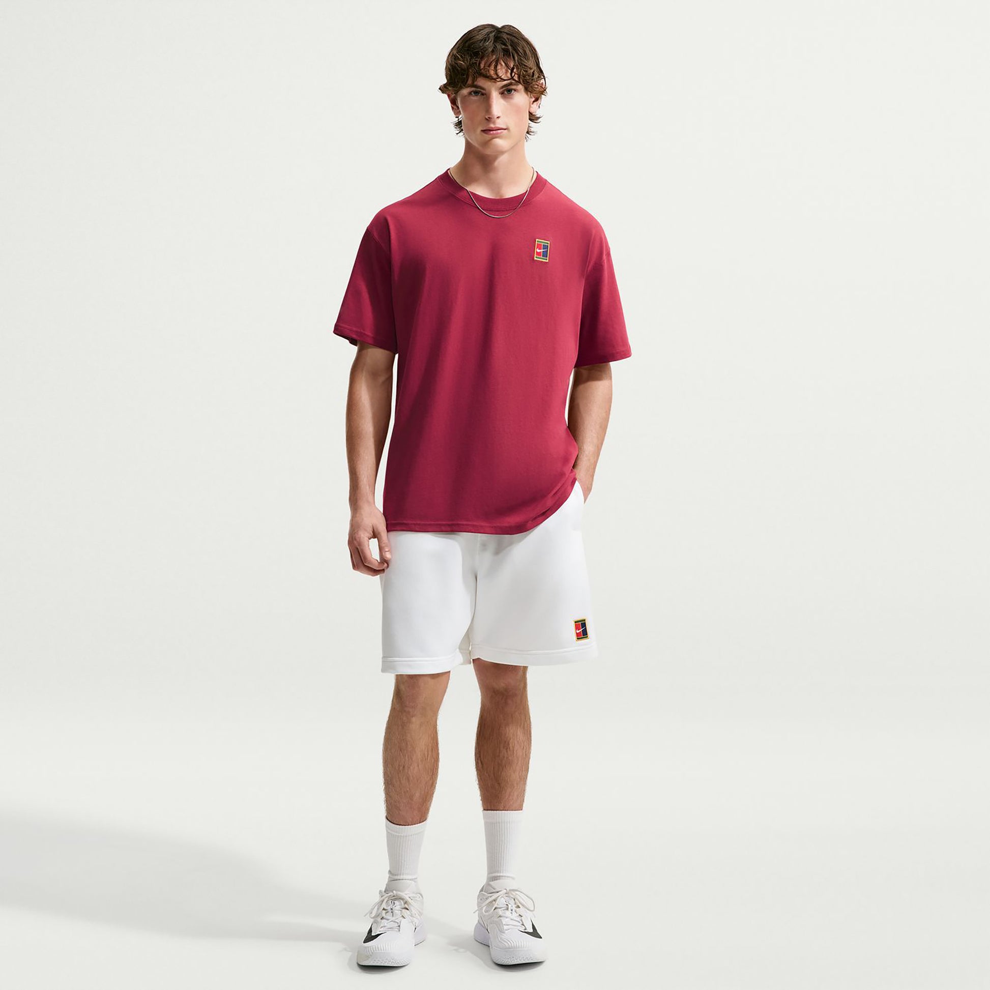 Nike Court Heritage  M90 Oc T-shirt Hommes - rouge vin