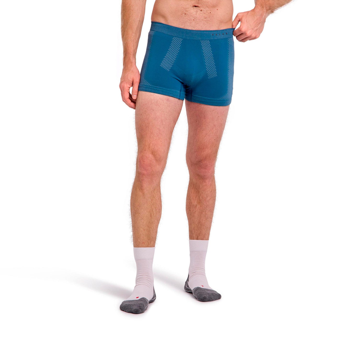 Falke Warm Boxer Caleçon Hommes - bleu gris
