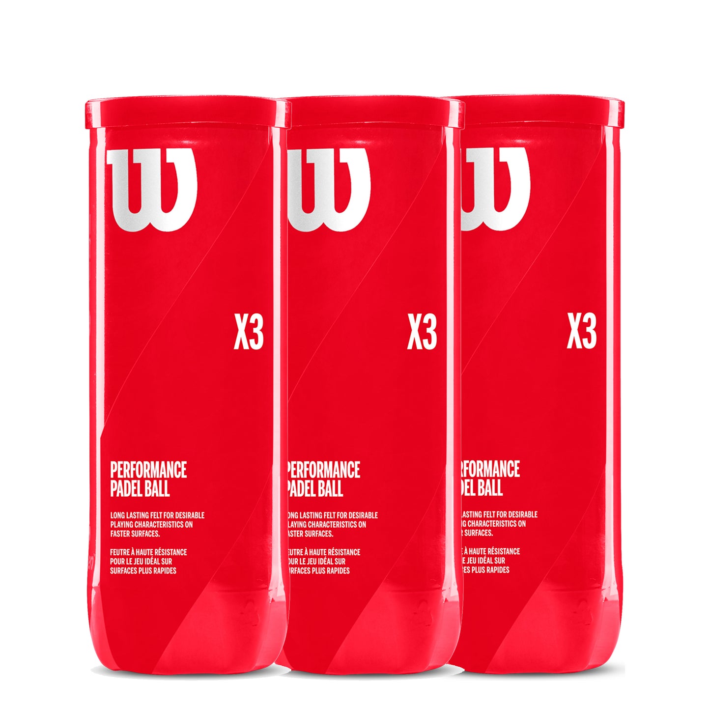 Wilson 3 Tubes de 3 Padel X3 Ball