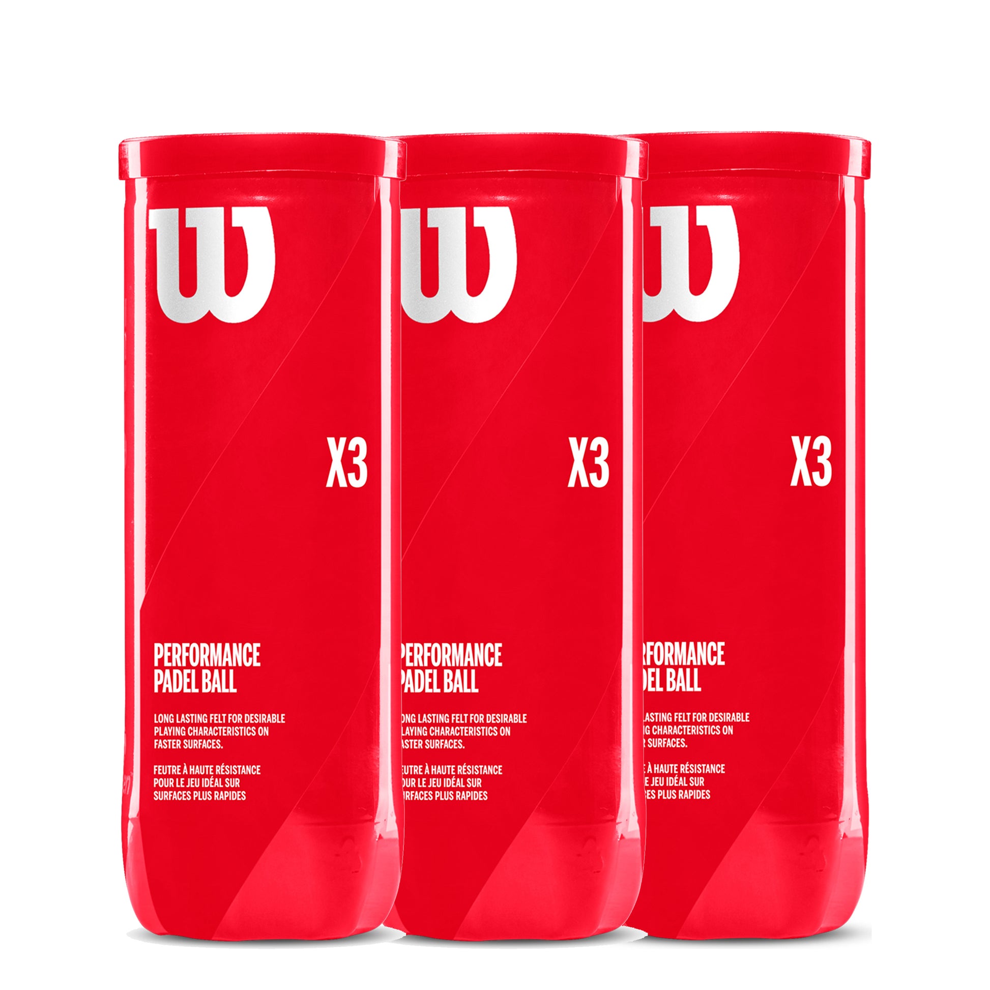 Wilson 3 Tubes de 3 Padel X3 Ball