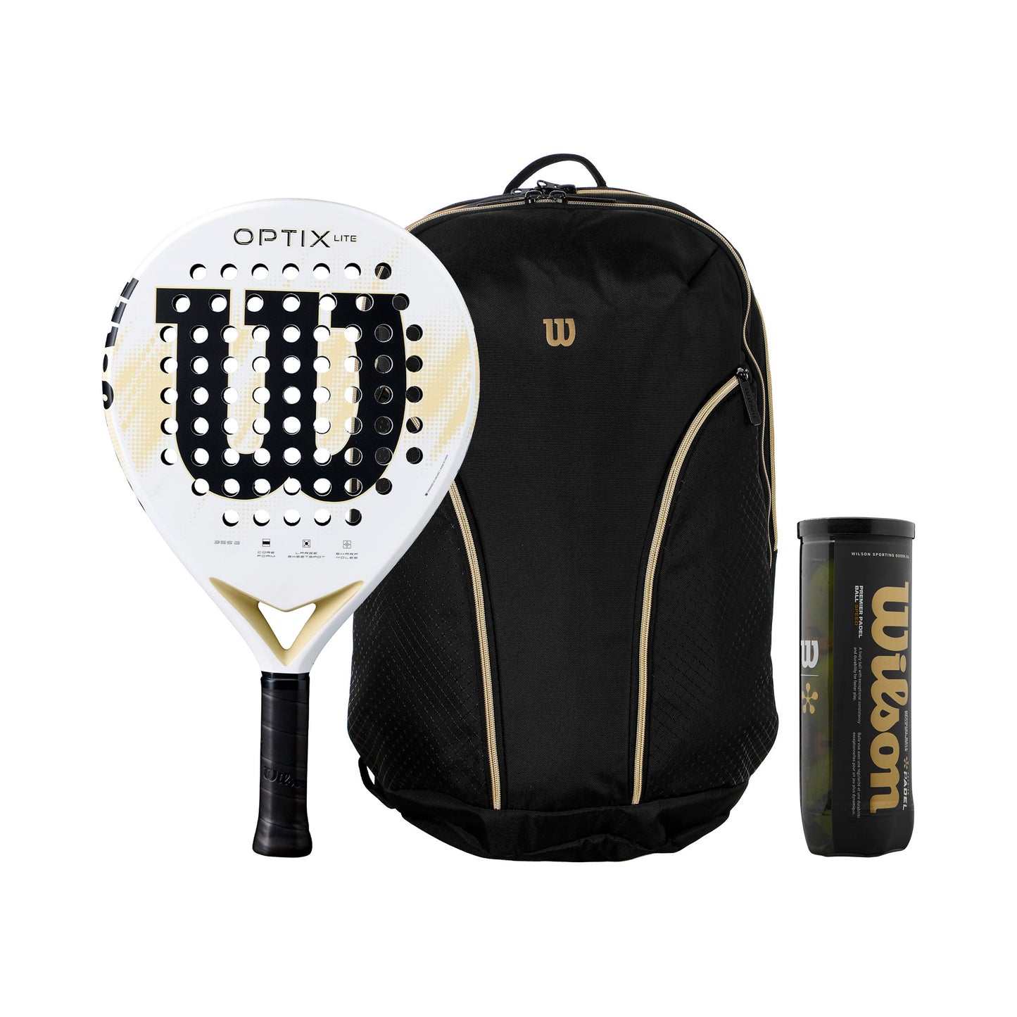 Wilson Pack de 3 Optix V2 Lite  + tube de balles, + sac de tennis