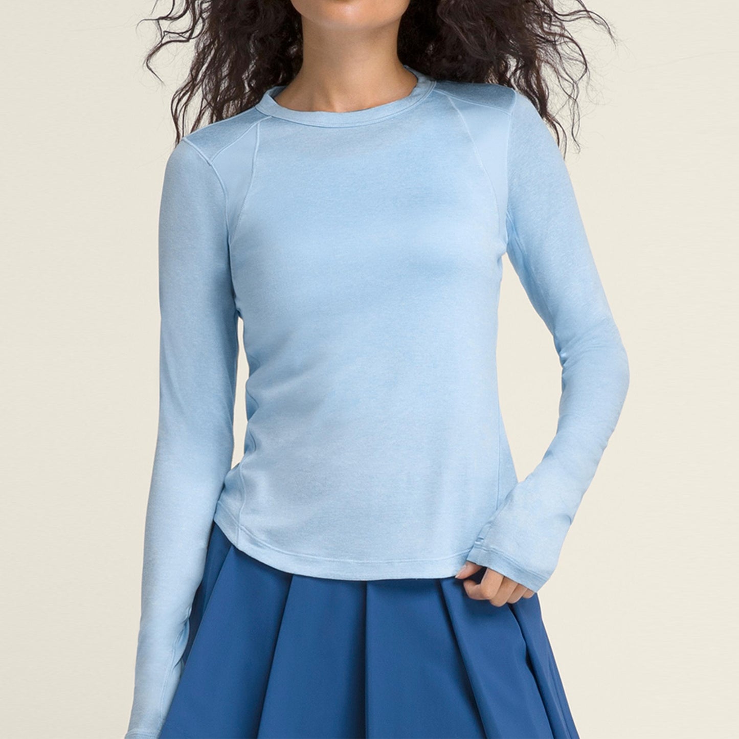 Wilson W All Day Long Sleeve Haut manches longues -bleu