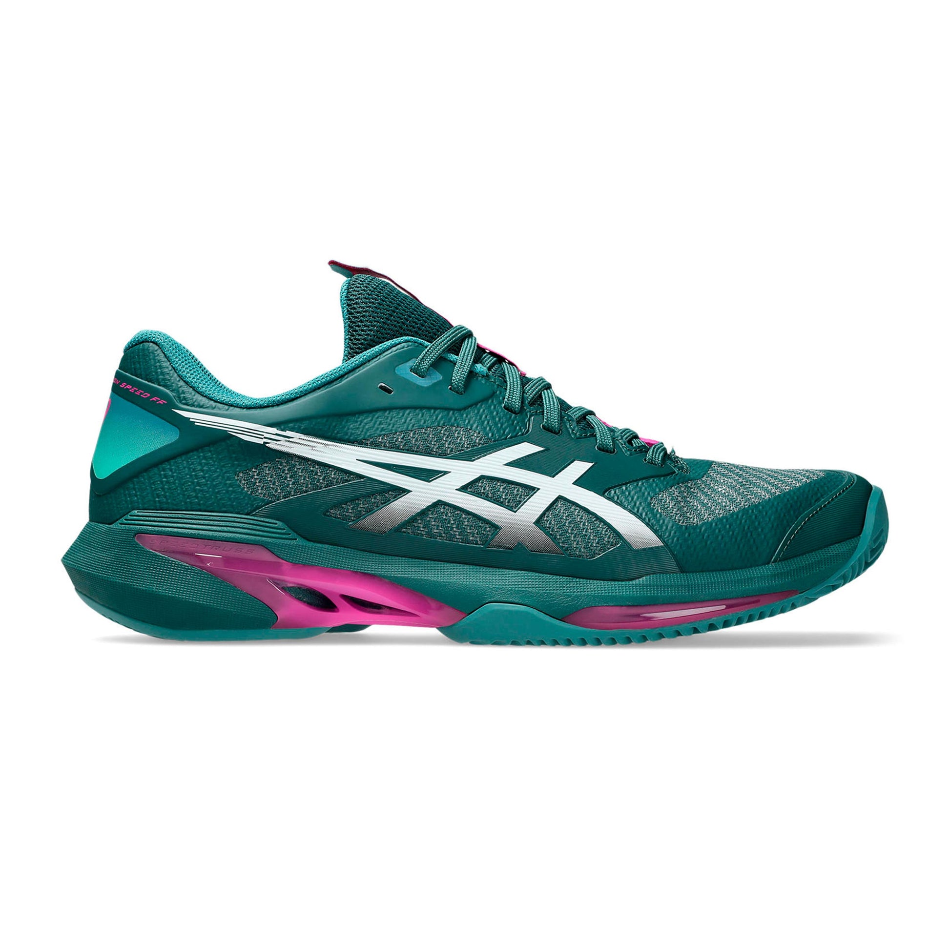 ASICS Solution Speed FF 4 Chaussure terre battue Hommes - bleu petrol, rose