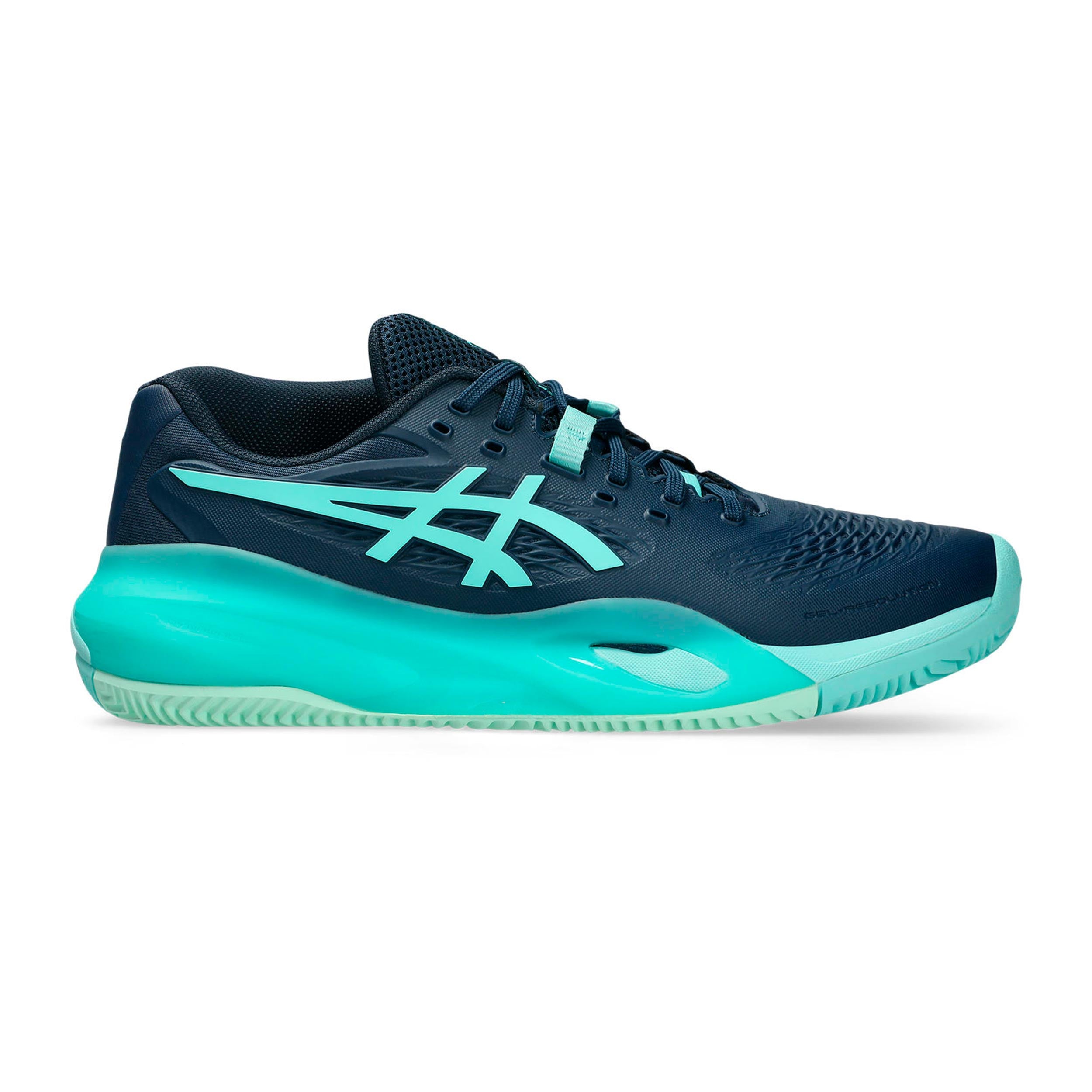 ASICS Gel-Resolution X Chaussure terre battue Hommes - bleu foncé, menthe