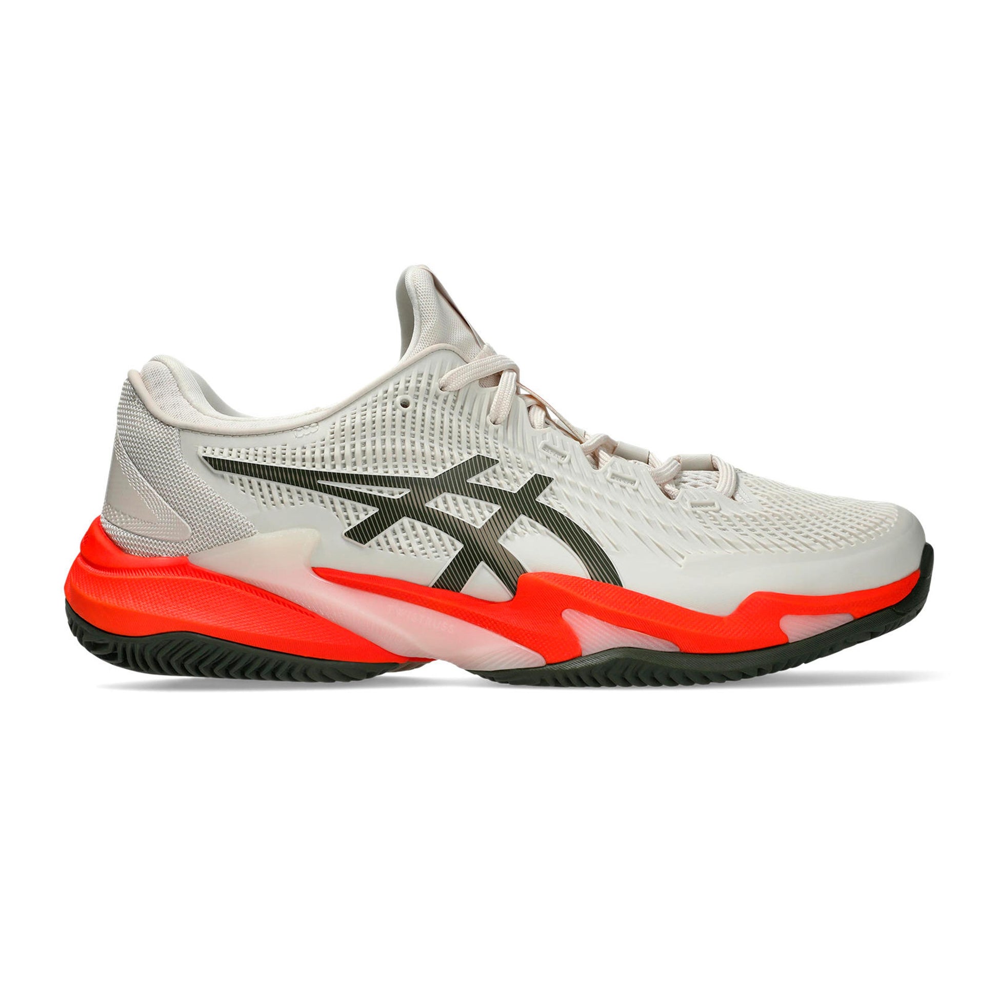 ASICS Court FF 3 Chaussure terre battue Hommes - crème, orange fluo