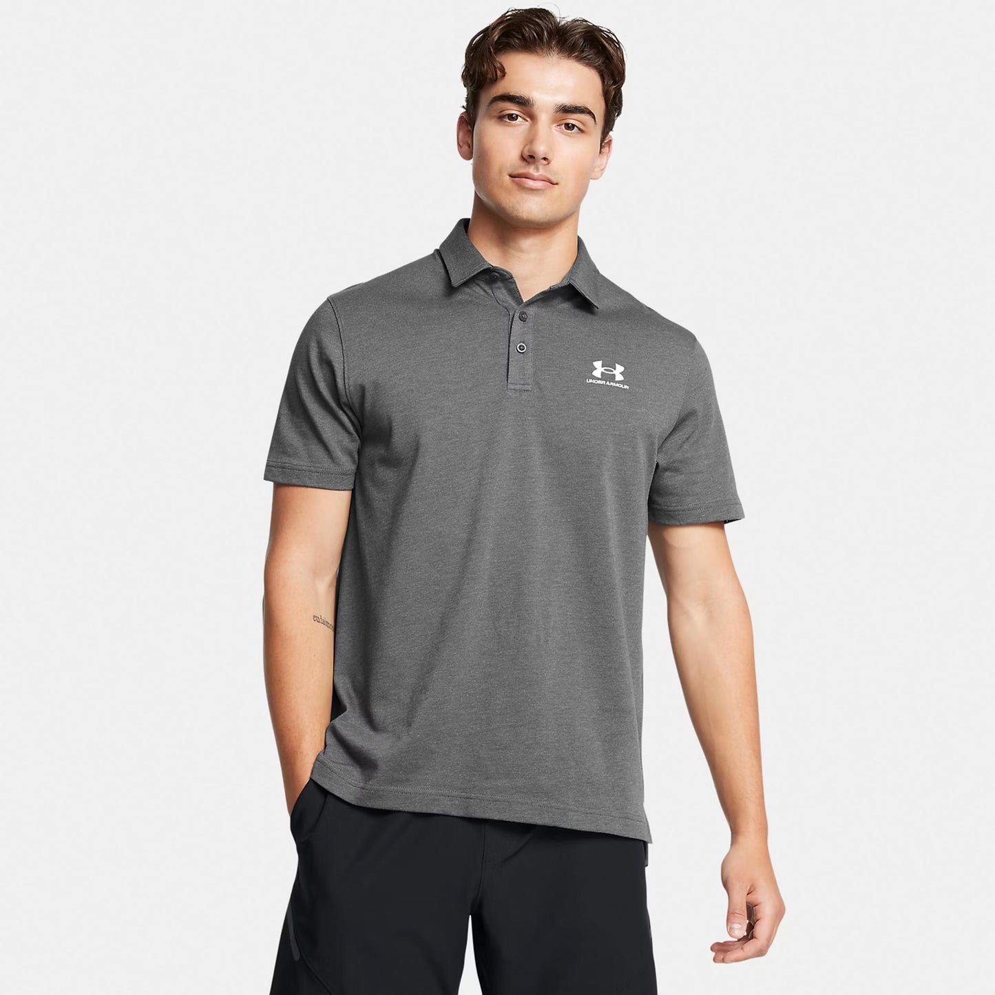 Under Armour Icon Polo Hommes - gris, blanc