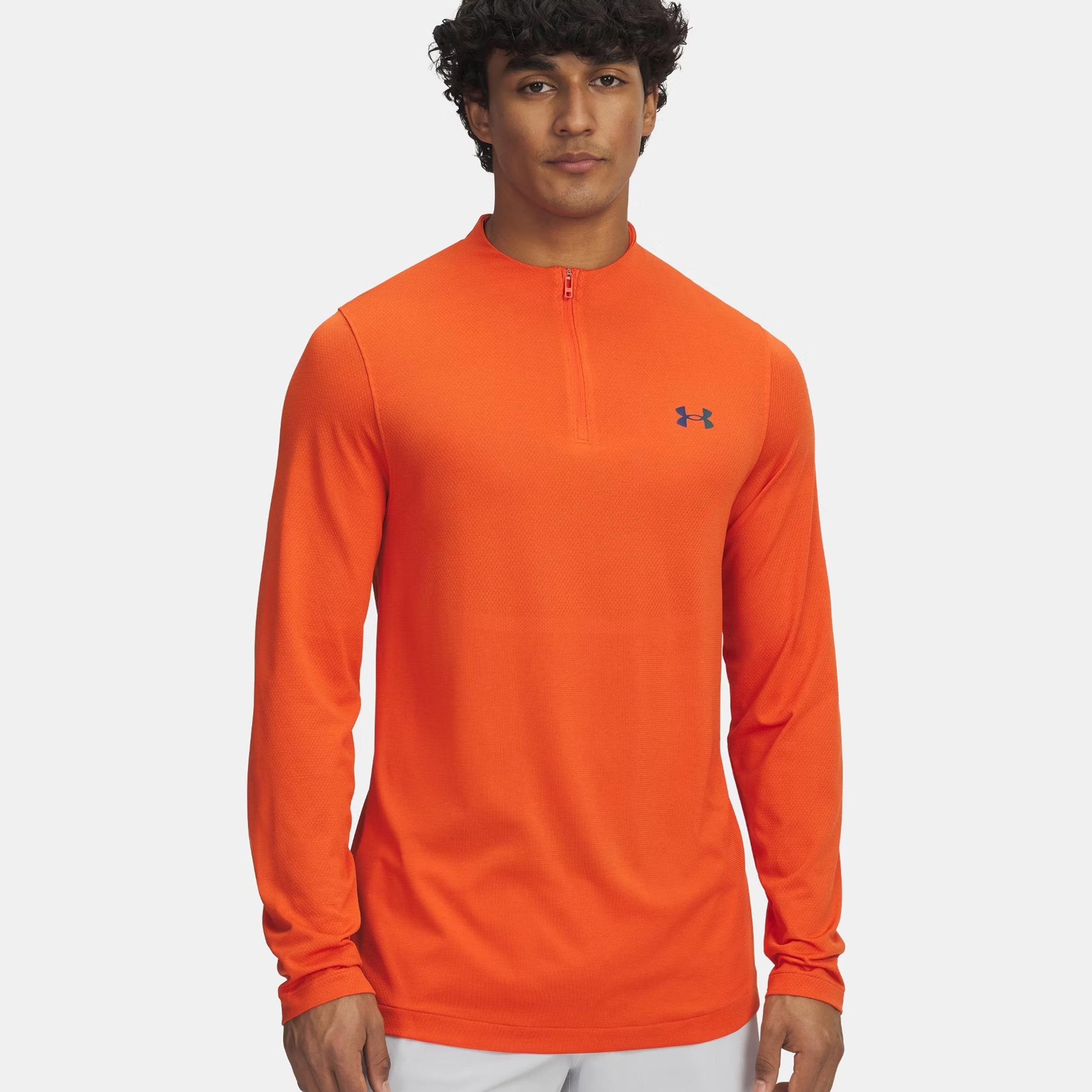 Under Armour Vanish Elite Seamless 1/4 Zip Haut manches longues Hommes-orange