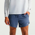 Stride 5in  Short de running Hommes - bleu gris, argent