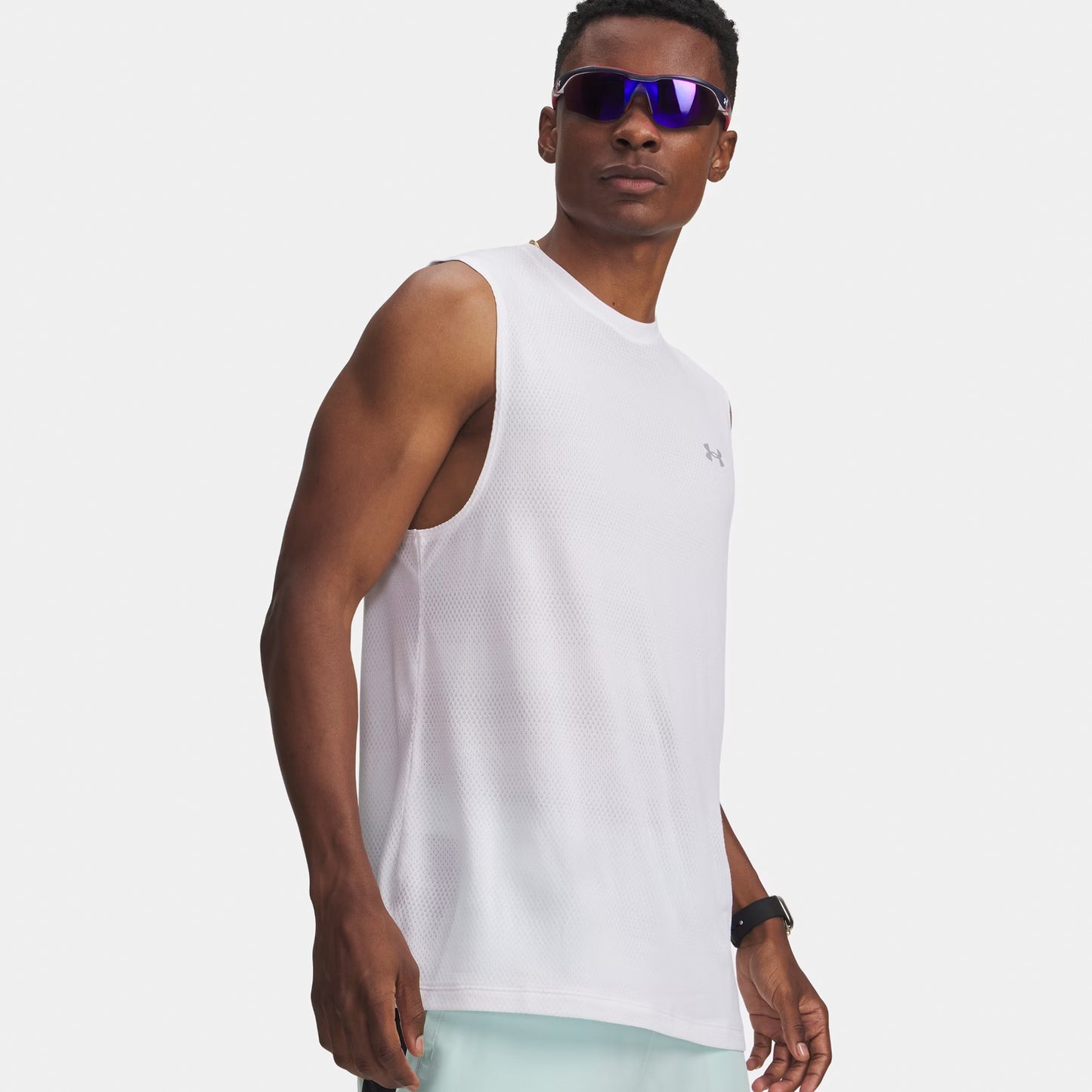 Under Armour Velociti  Maillot de course Hommes-blanc, argent
