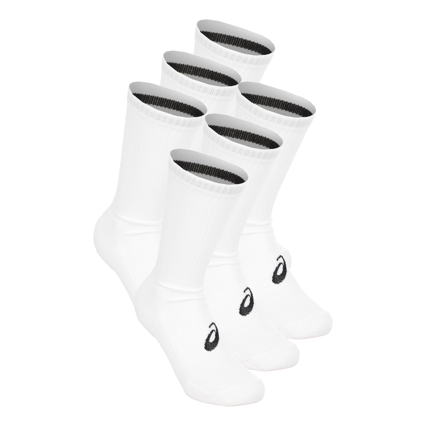 ASICS 6PPK Crew Chaussettes de running Unisex-blanc