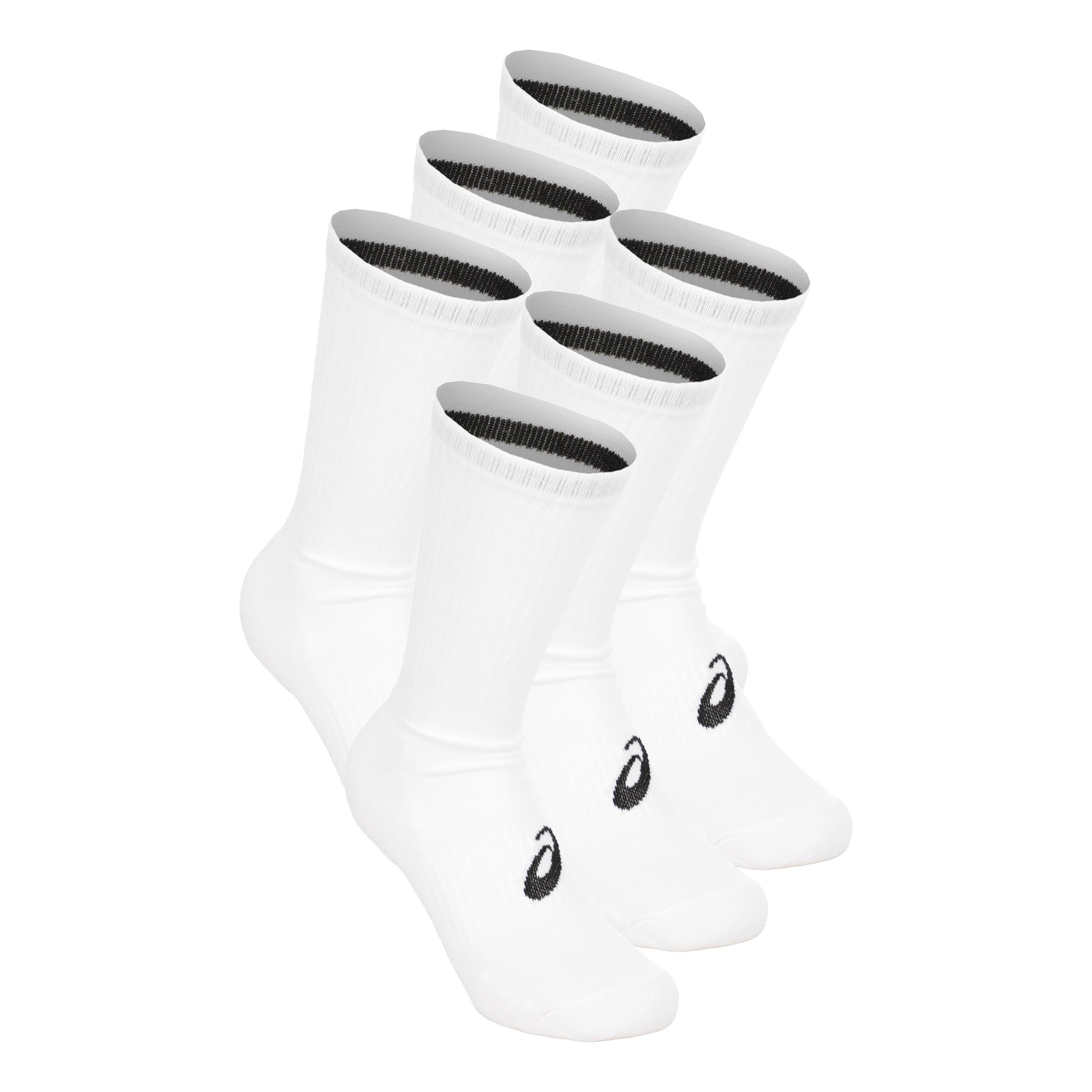 ASICS 6PPK Crew Chaussettes de running Unisex-blanc