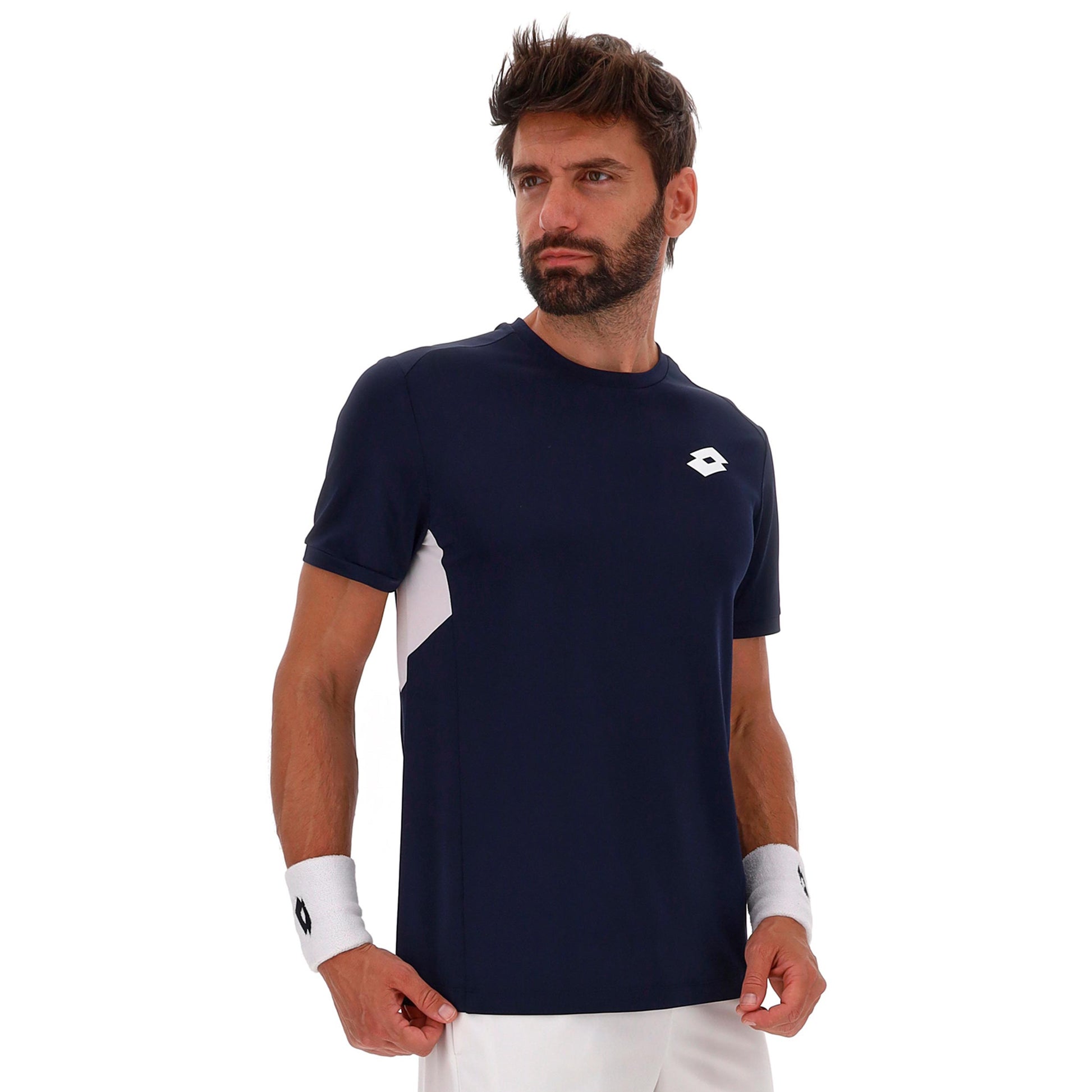 Lotto Squadra IV T-shirt Hommes - bleu foncé, blanc