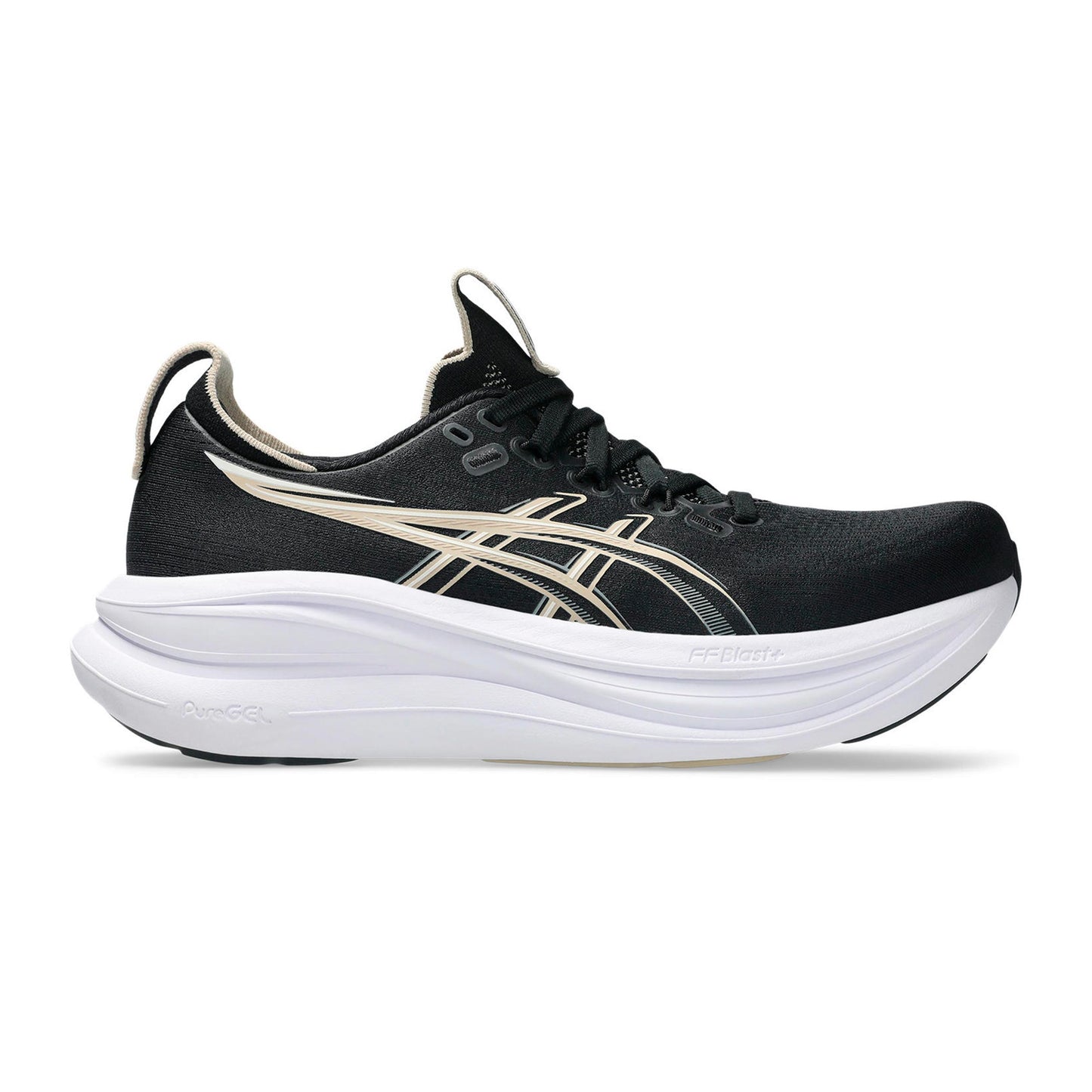 ASICS GEL-NIMBUS 28 Chaussure de running sans stabilisateurs Femmes - noir, crème