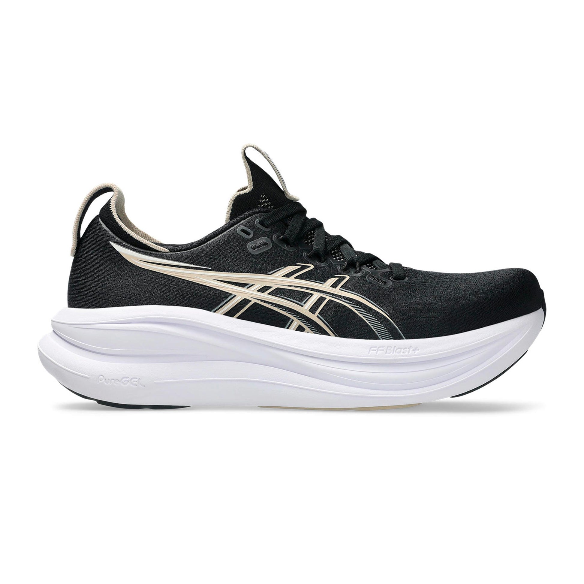 ASICS GEL-NIMBUS 28 Chaussure de running sans stabilisateurs Femmes - noir, crème