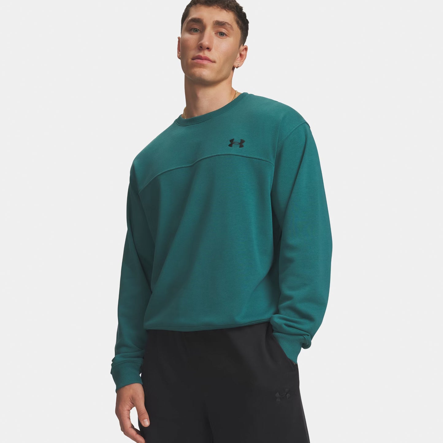 Under Armour Rival Crew Sweat-shirt Hommes - vert, noir