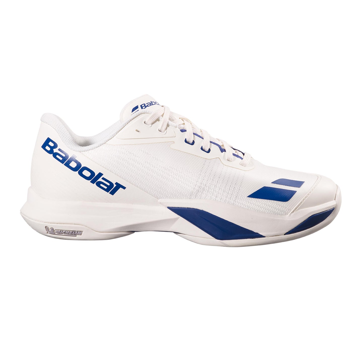 Babolat Jet Mach 4 Chaussures toutes surfaces Hommes - crème, bleu foncé
