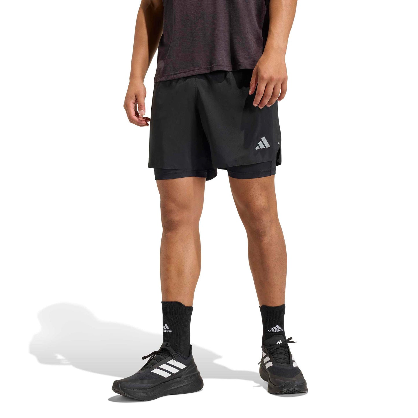 adidas Run Essential 2in1  Short de running Hommes-noir