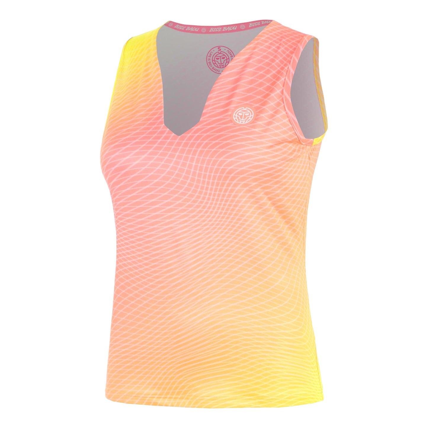 BIDI BADU Out of Control V-Neck Débardeur tank top Femmes-pink, jaunes fluo