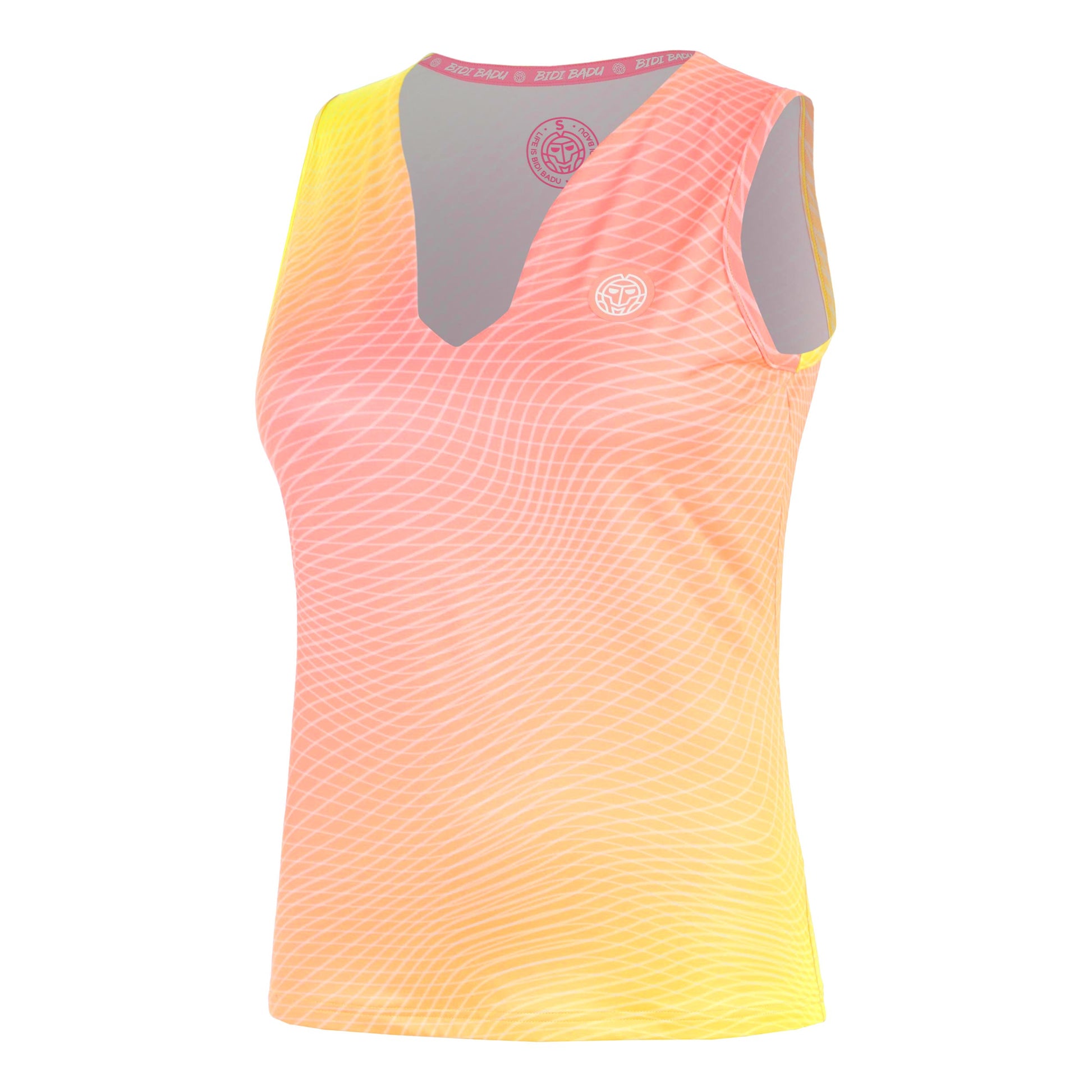 BIDI BADU Out of Control V-Neck Débardeur tank top Femmes-pink, jaunes fluo