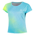 Out of Control Capsleeve T-shirt Femmes-bleu clair, jaunes fluo