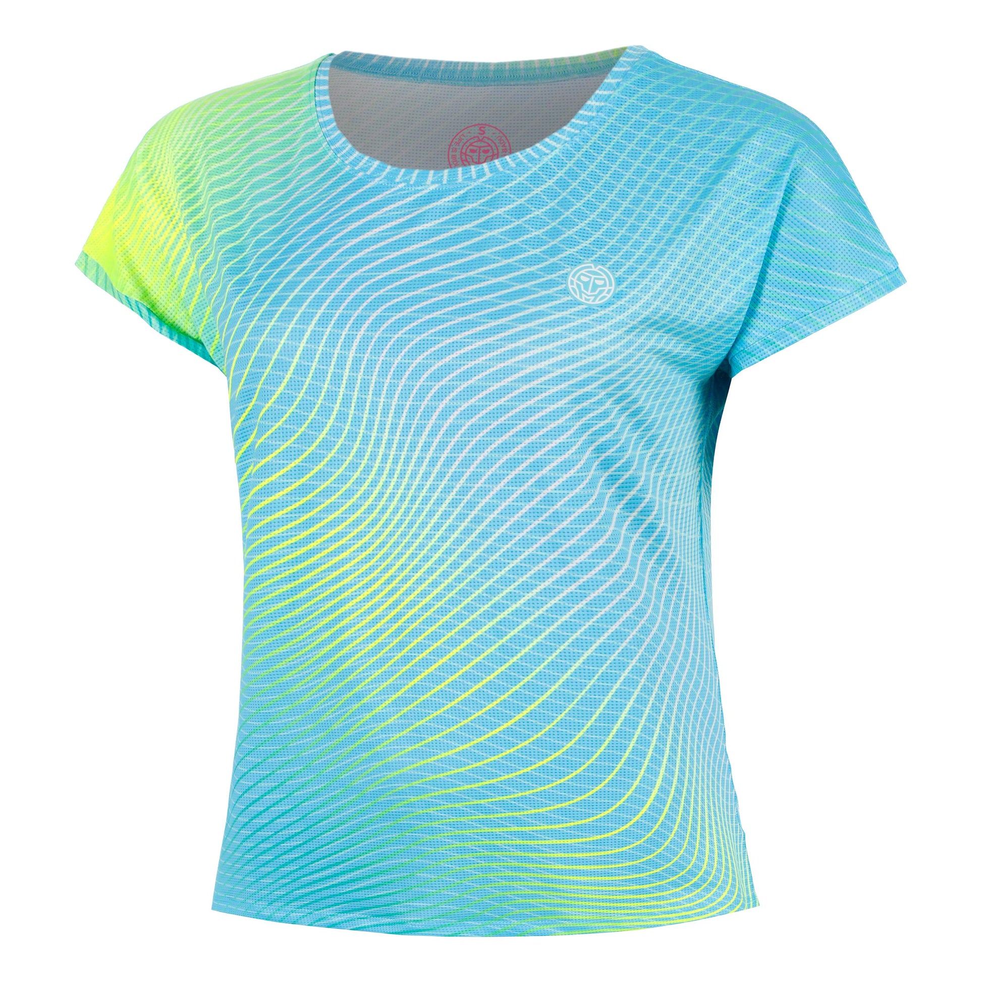 BIDI BADU Out of Control Capsleeve T-shirt Femmes-bleu clair, jaunes fluo