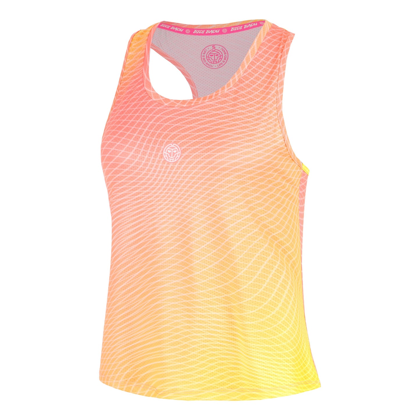 BIDI BADU Out of Control Racerback Débardeur tank top Femmes-pink, jaunes fluo