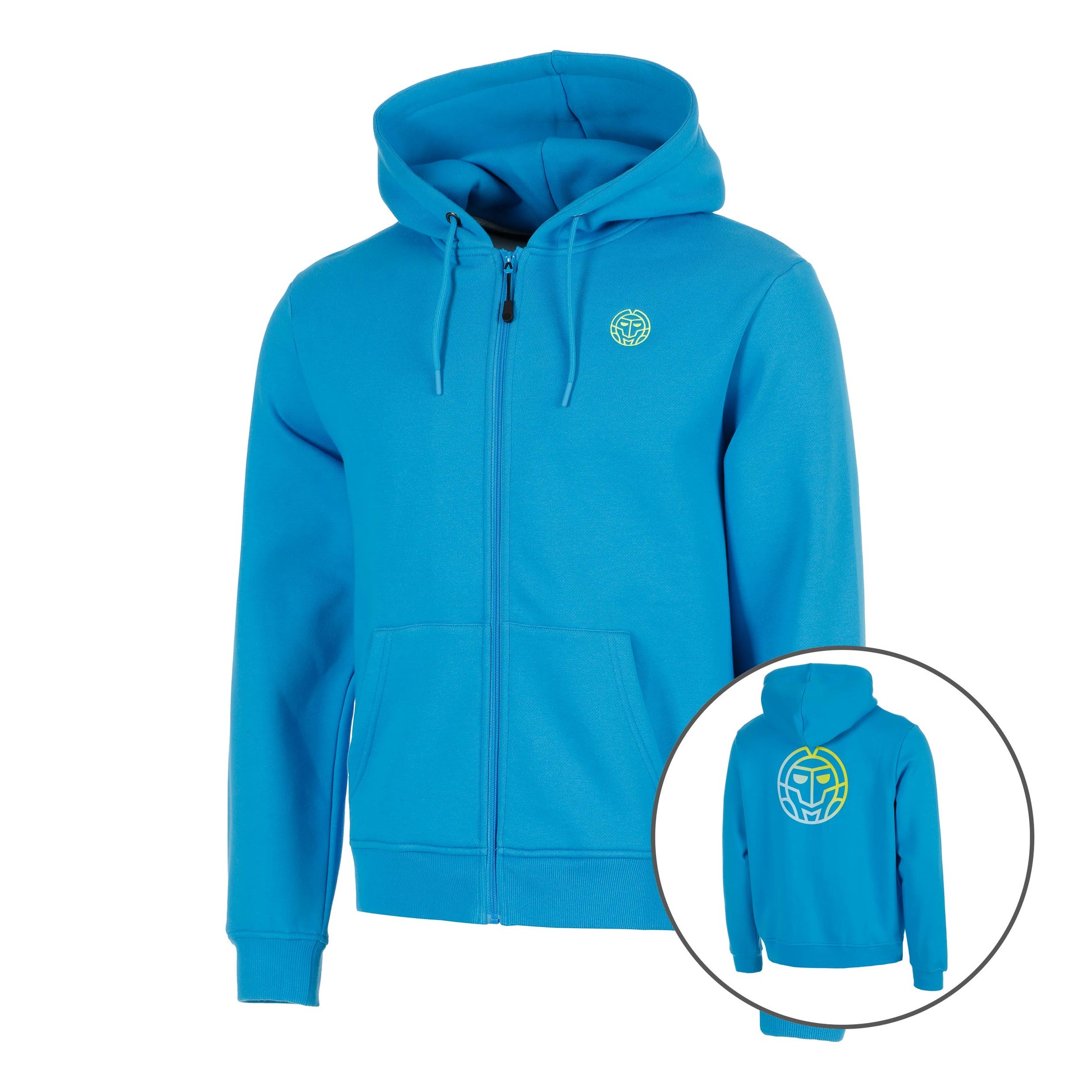 BIDI BADU Out of Control Backprint Zip Gilet en coton Hommes-bleu