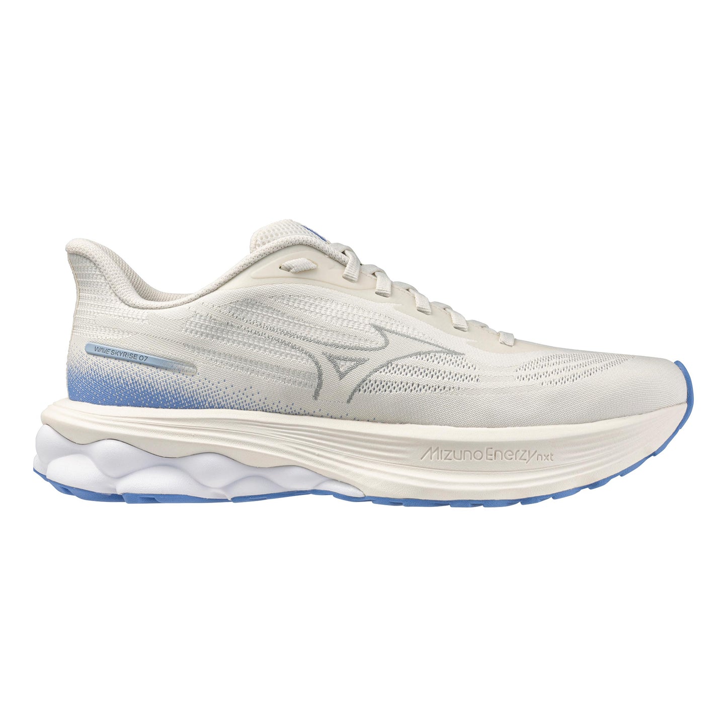 Mizuno Wave Skyrise 7  Chaussure de running sans stabilisateurs Femmes - blanc, bleu