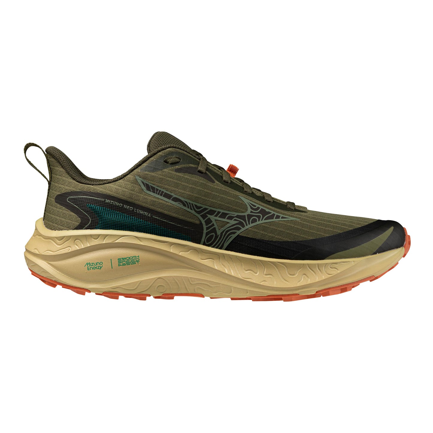 Mizuno Neo Lumina  Chaussure trail Hommes - vert olive, orange