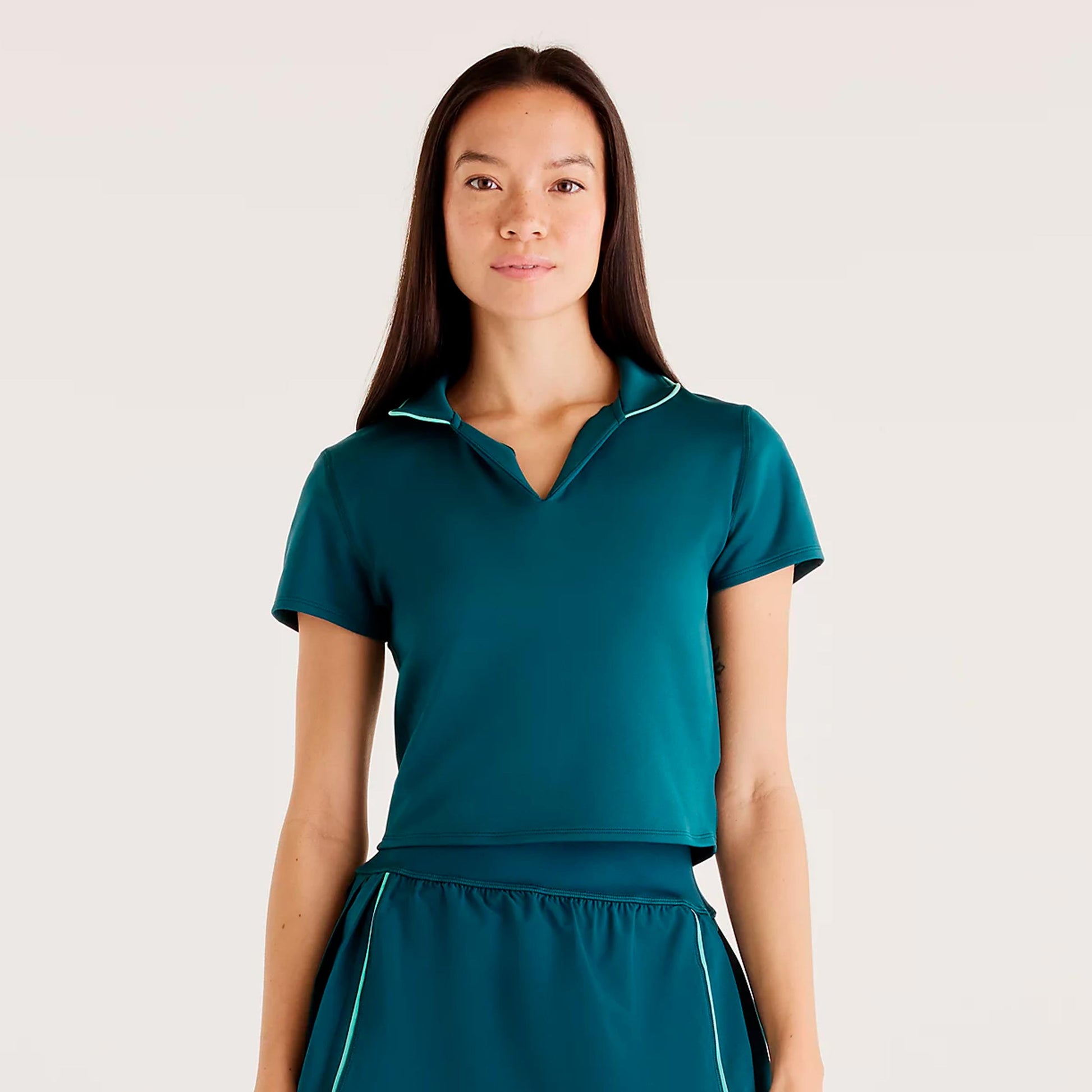New Balance Tournament T-shirt Femmes-bleu petrol, blanc