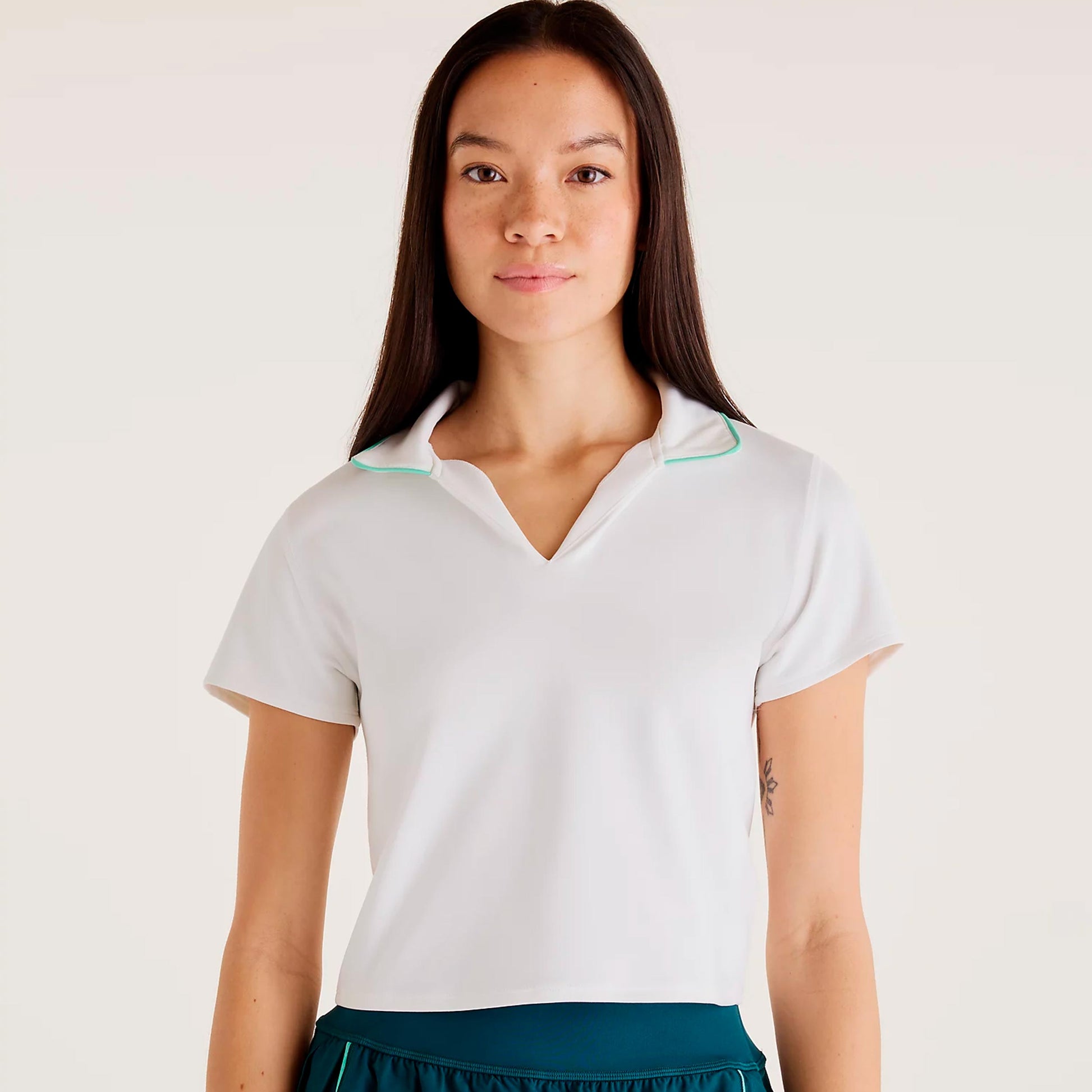 New Balance Tournament T-shirt Femmes-blanc, vert