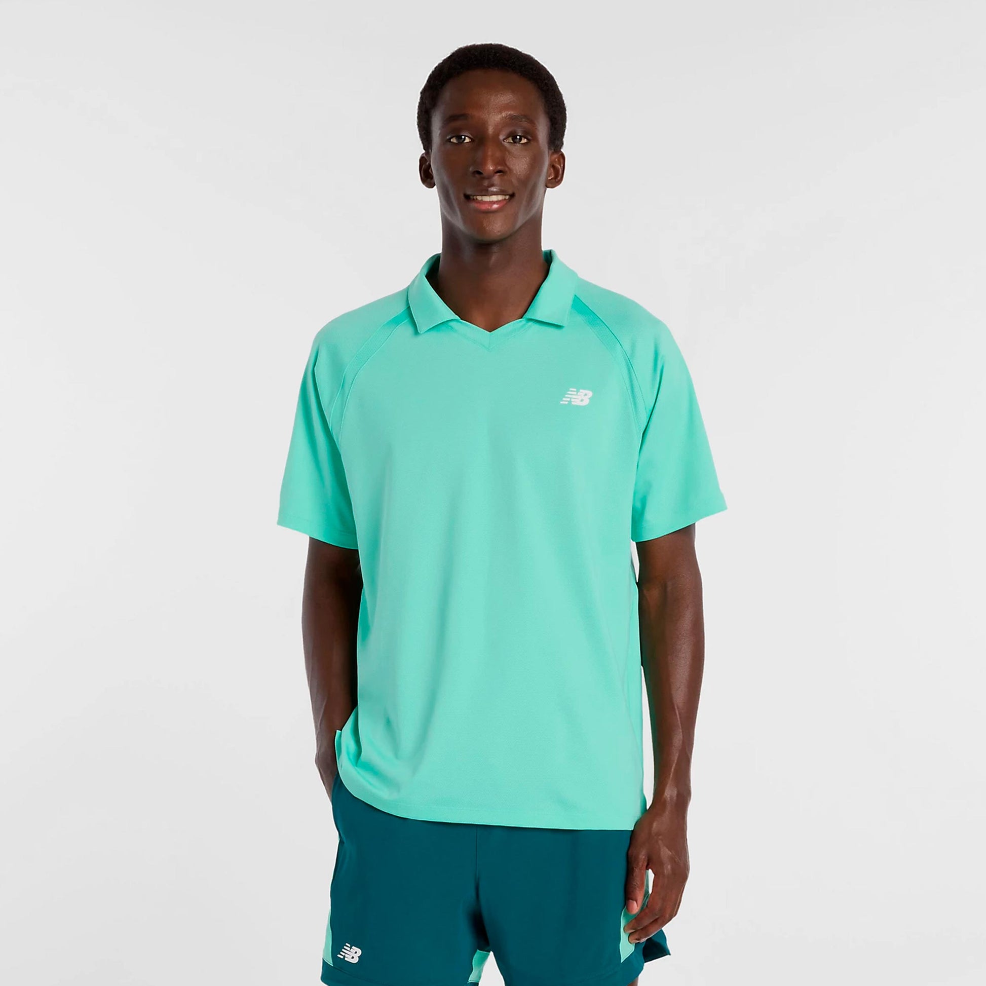 New Balance Tournament T-shirt Hommes-mint, blanc