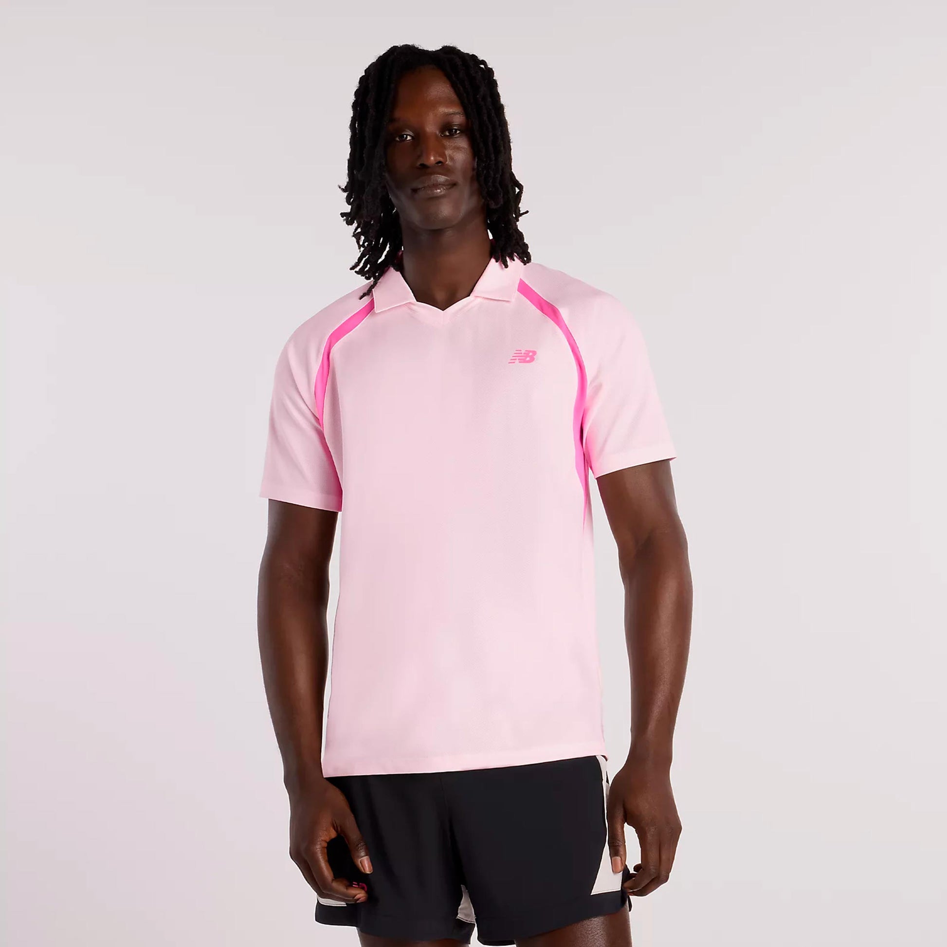 New Balance Tournament T-shirt Hommes-rosé, blanc