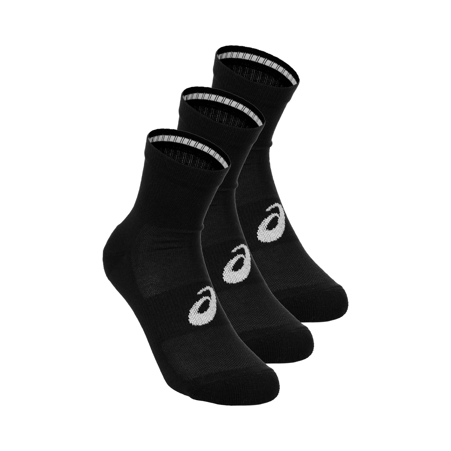 ASICS Chaussettes de tennis - Pack de 3 Unisex-noir