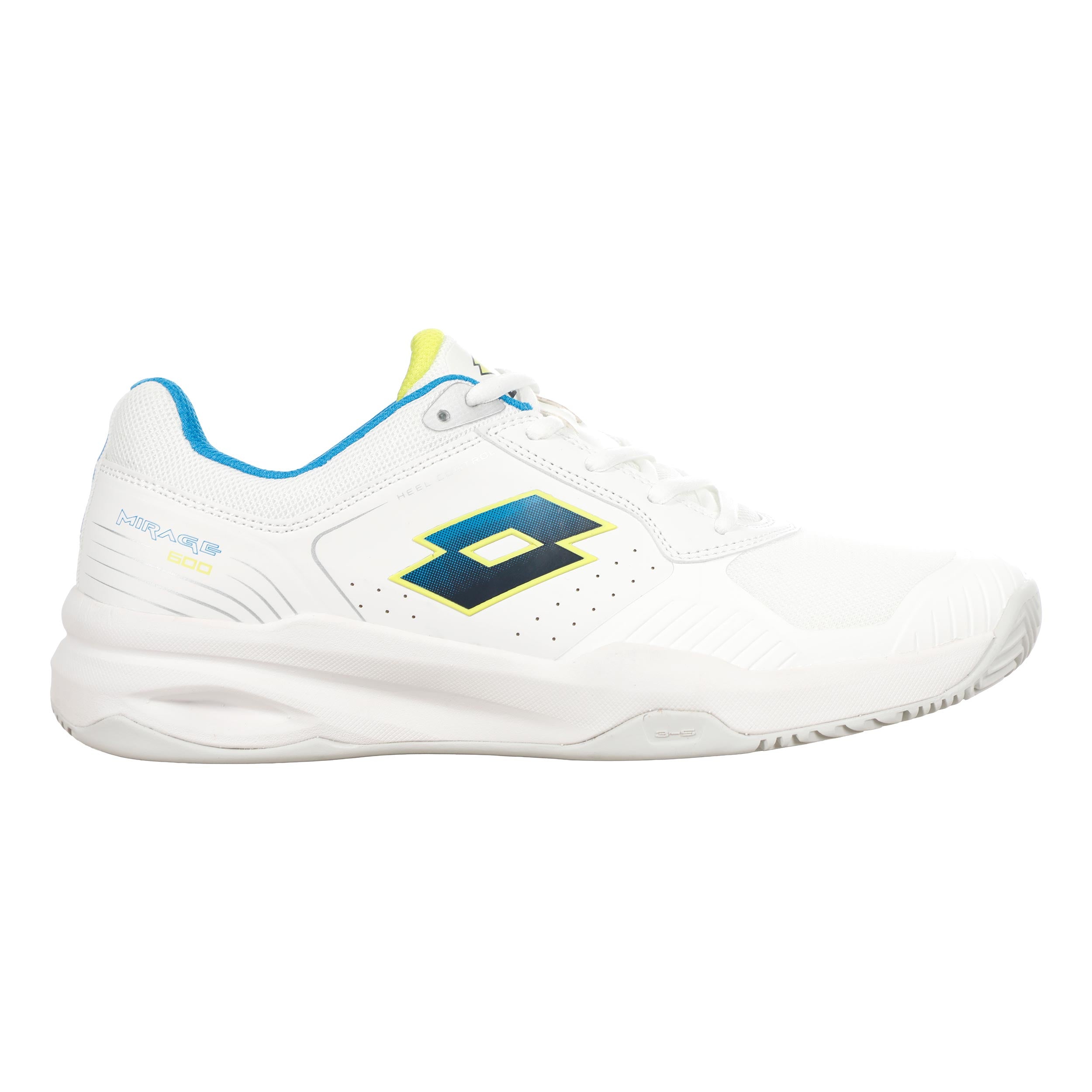 Lotto Mirage 600 CLY Chaussure terre battue Hommes-blanc, turquoise