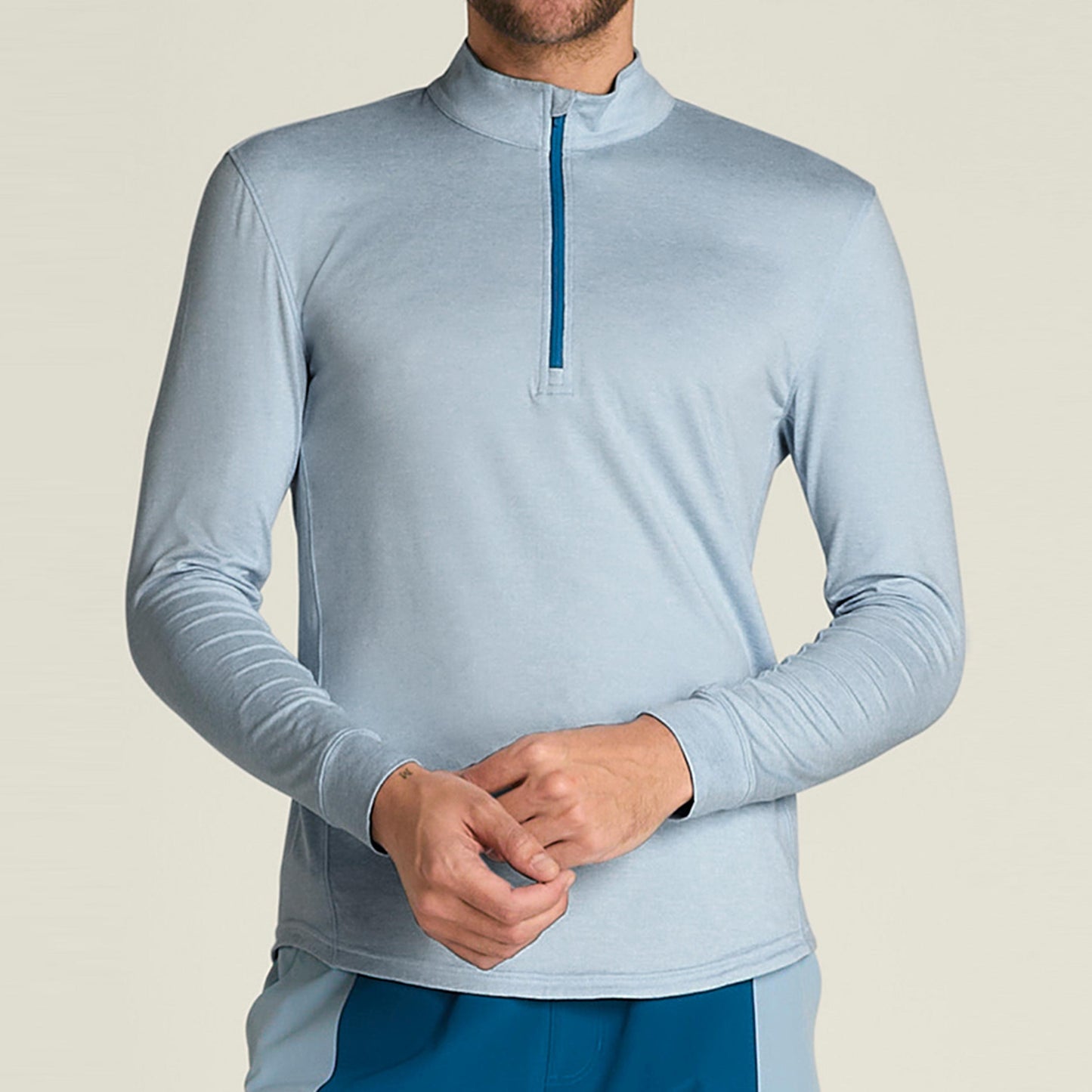 Wilson Everyday Performance Half-Zip Haut manches longues Hommes-bleu gris