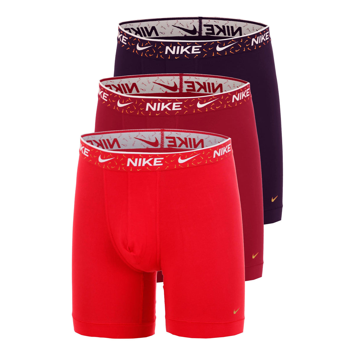 Nike Essential Cotton Stretch Caleçon Pack de 3 Hommes - rouille