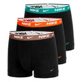 Essential Cotton Stretch Trunk Caleçon Pack de 3 Hommes - noir, orange