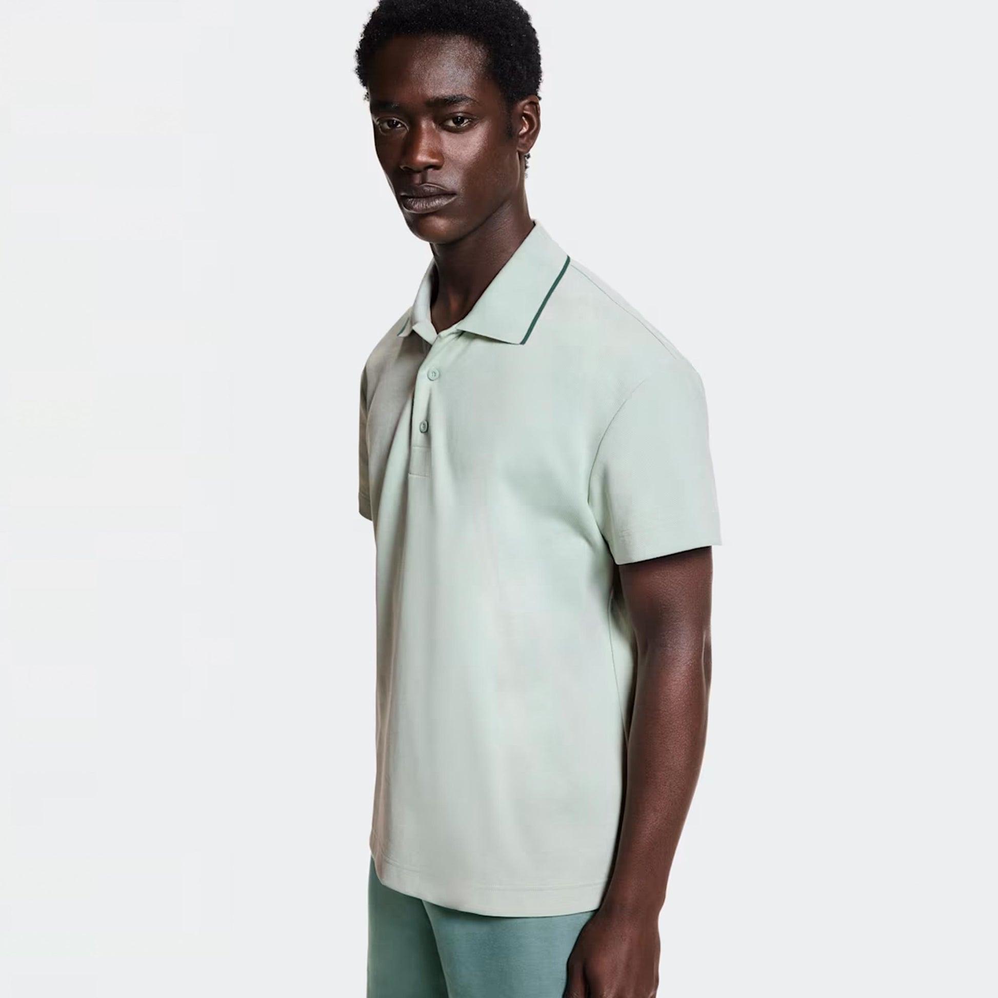 On Courtside Polo Hommes - menthe, sauge
