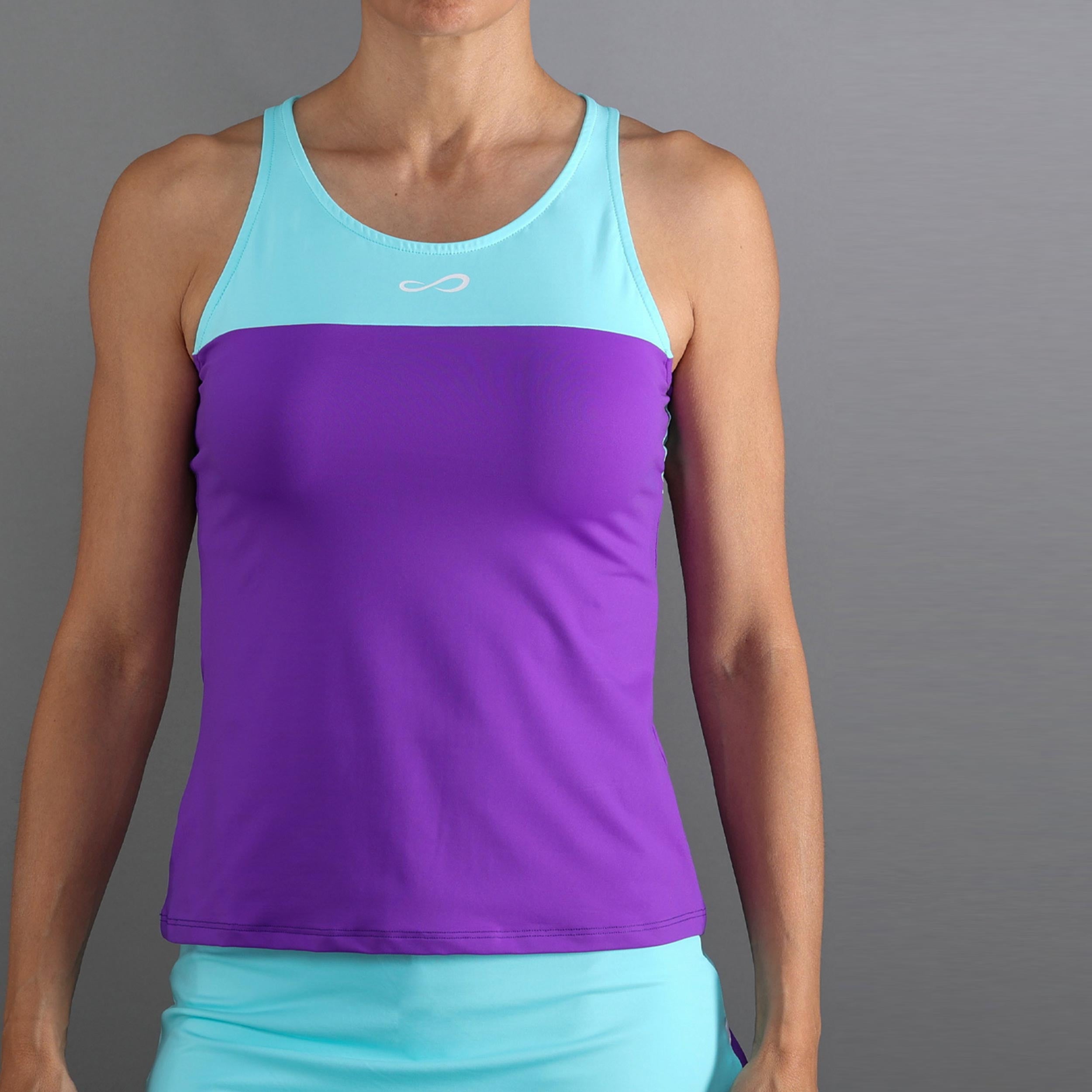 Endless Bloom Débardeur tank top Femmes-violet, turquoise