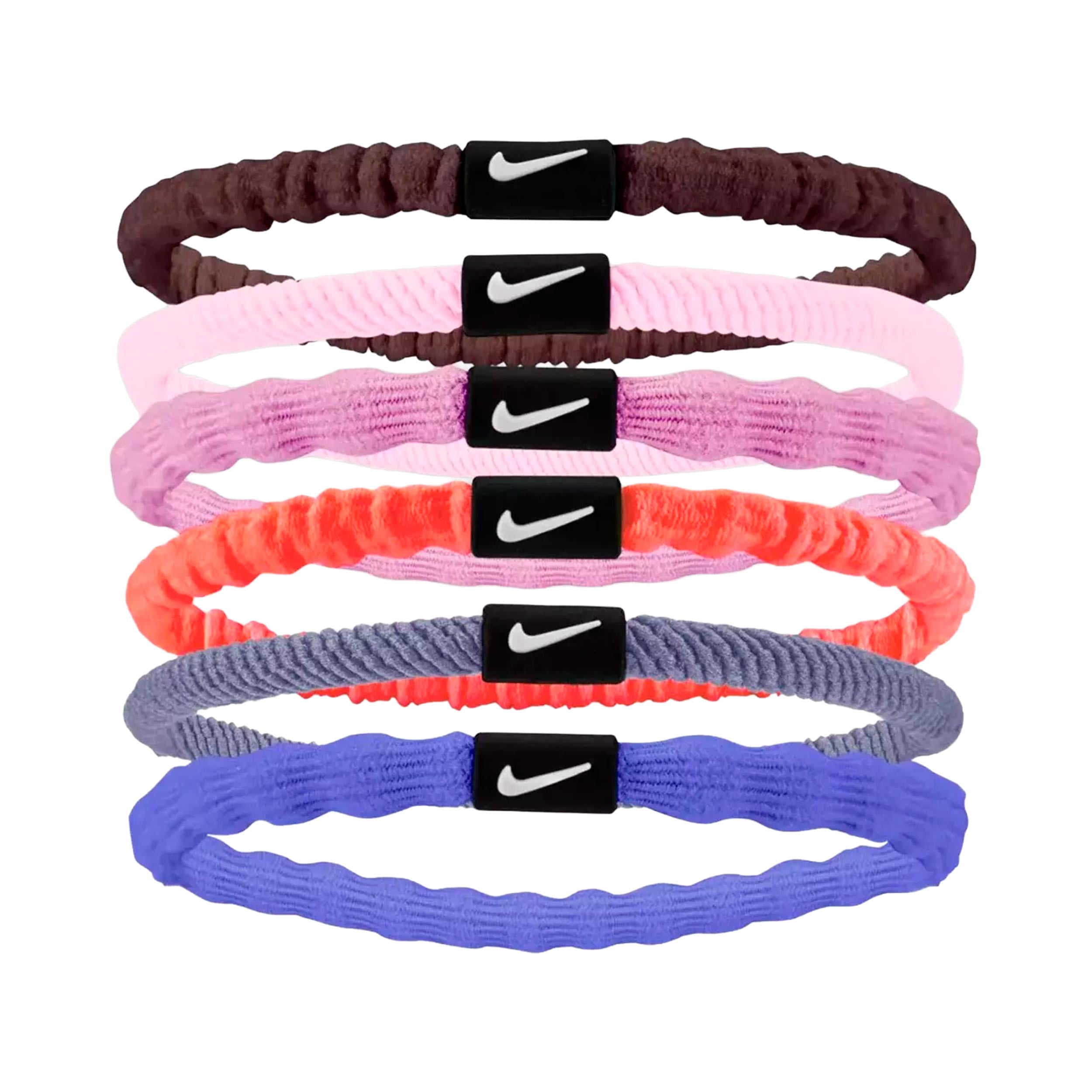 Nike Flex Hair Tie Bandeau Pack de 6 Unisex - rose, blanc
