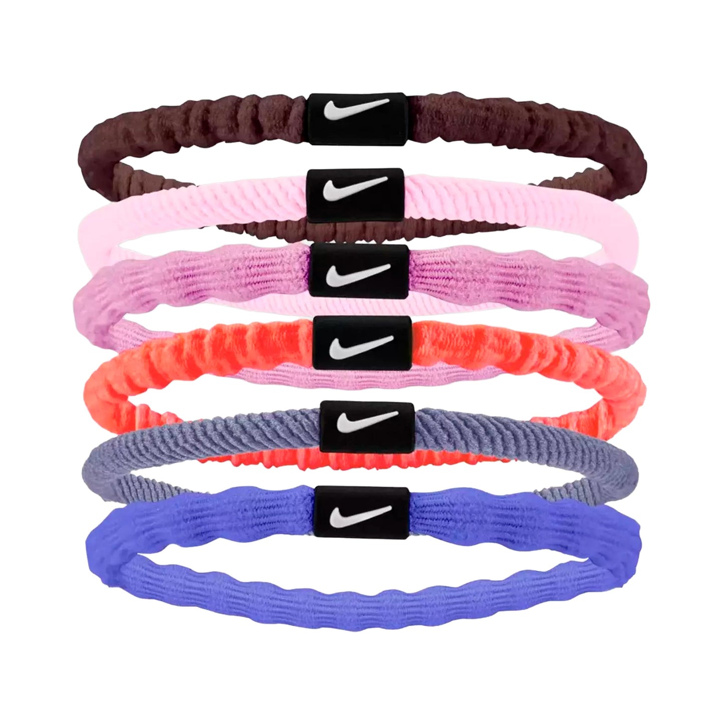 Nike Flex Hair Tie Bandeau Pack de 6 Unisex - rose, blanc