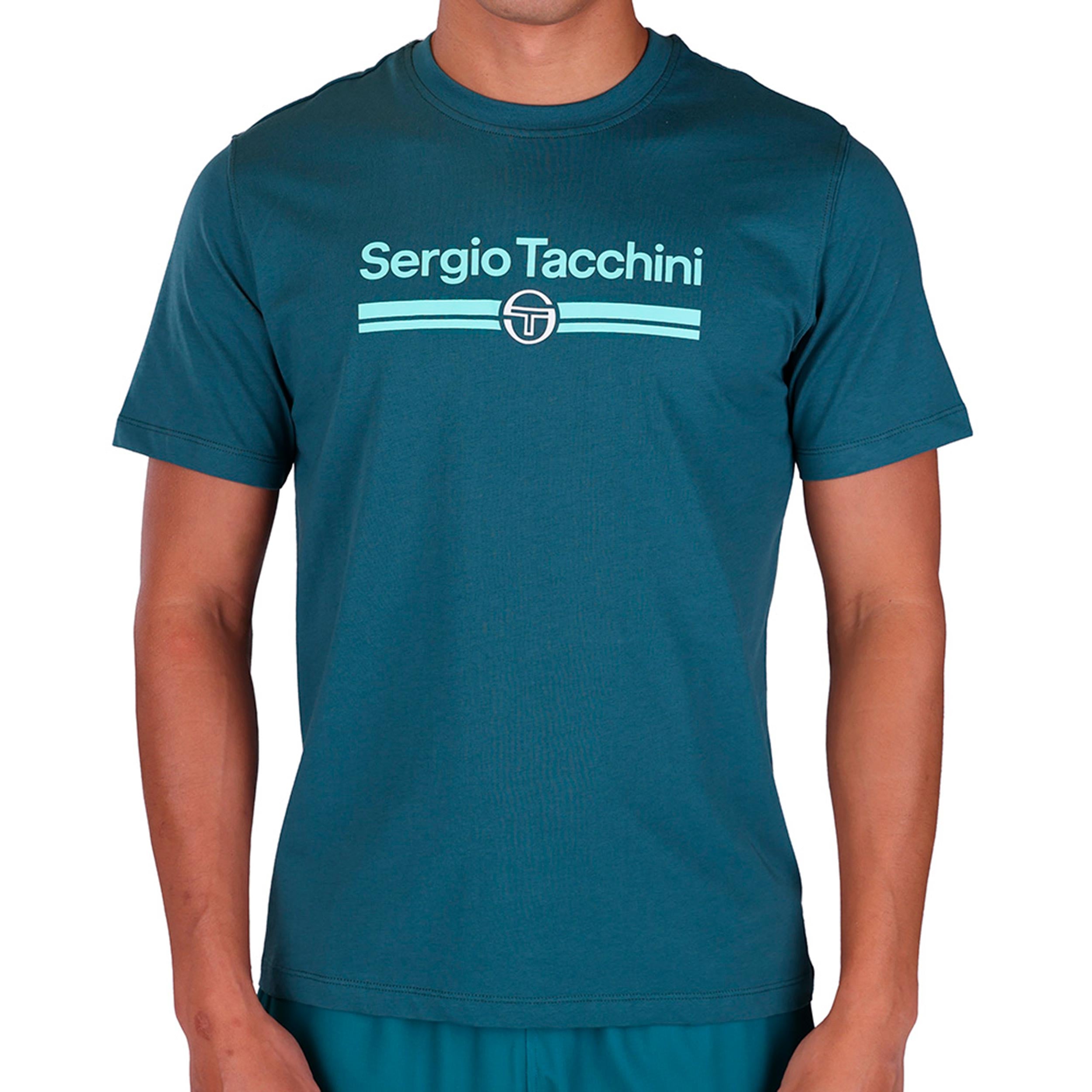 Sergio Tacchini Marchio Co T-shirt Hommes - vert foncé, blanc