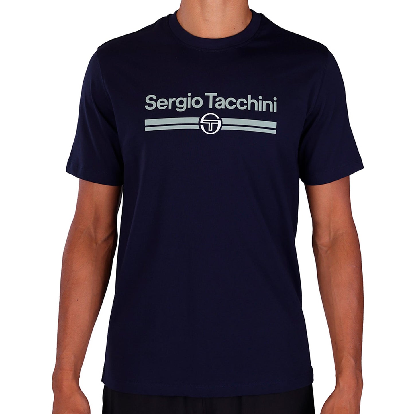 Sergio Tacchini Marchio Co T-shirt Hommes - bleu foncé, blanc
